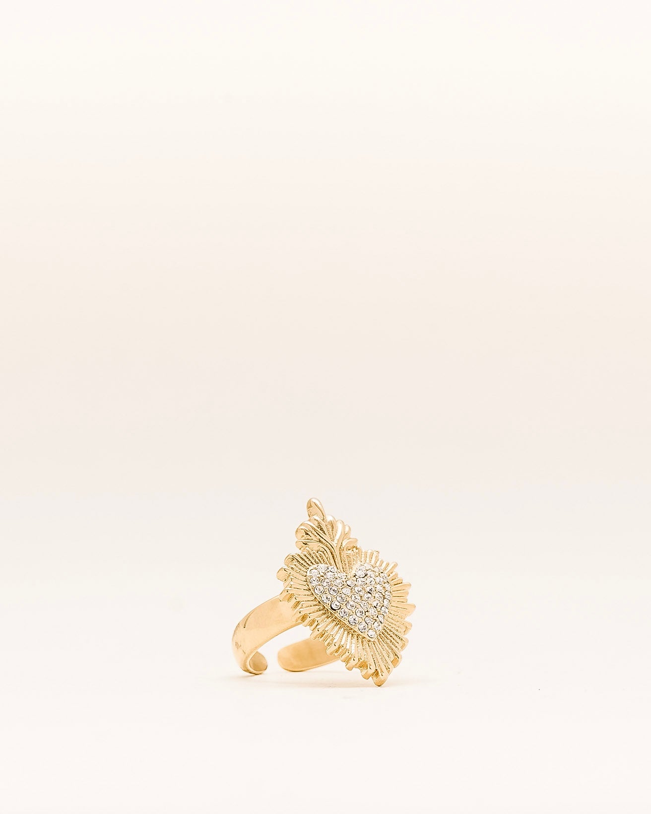 Santa Diamante Corazón Ring Small Adjustable