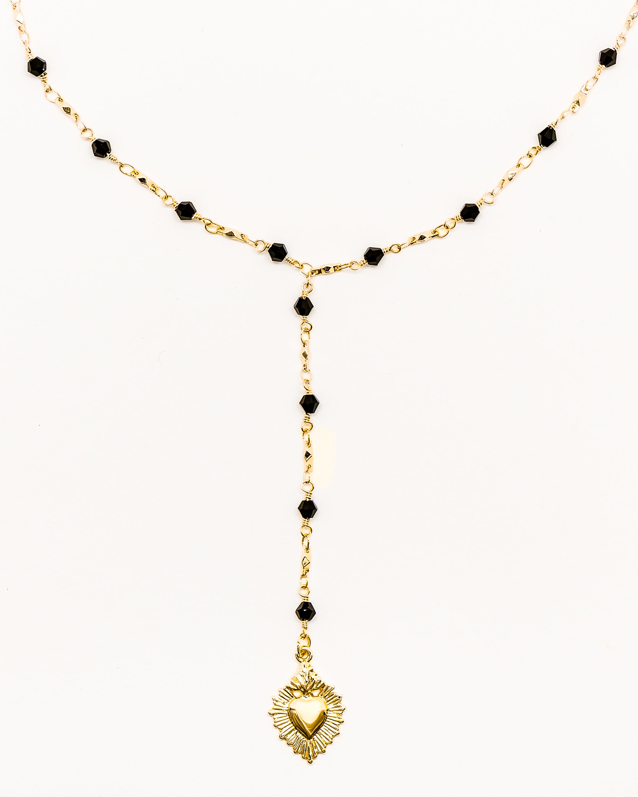 La Reina Crystal Rosary Necklace