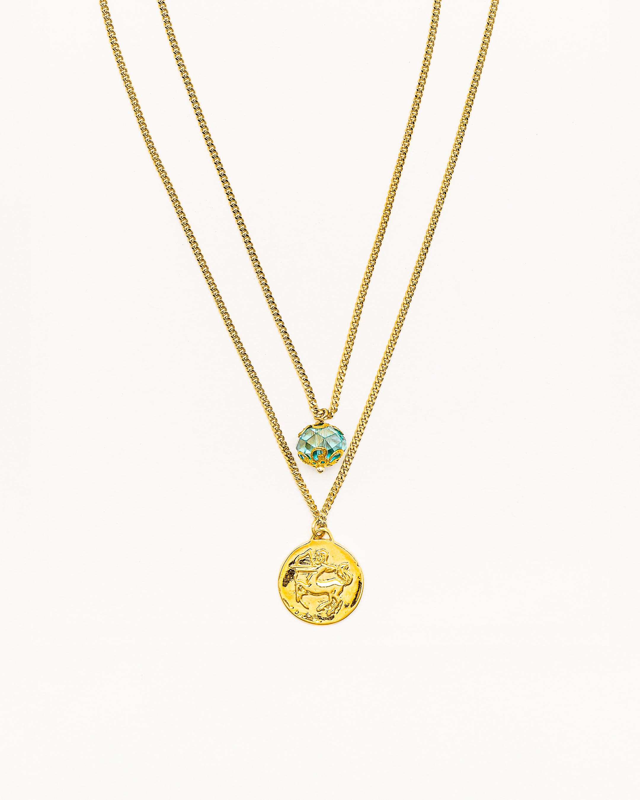 La Reina Double Zodiac Necklace