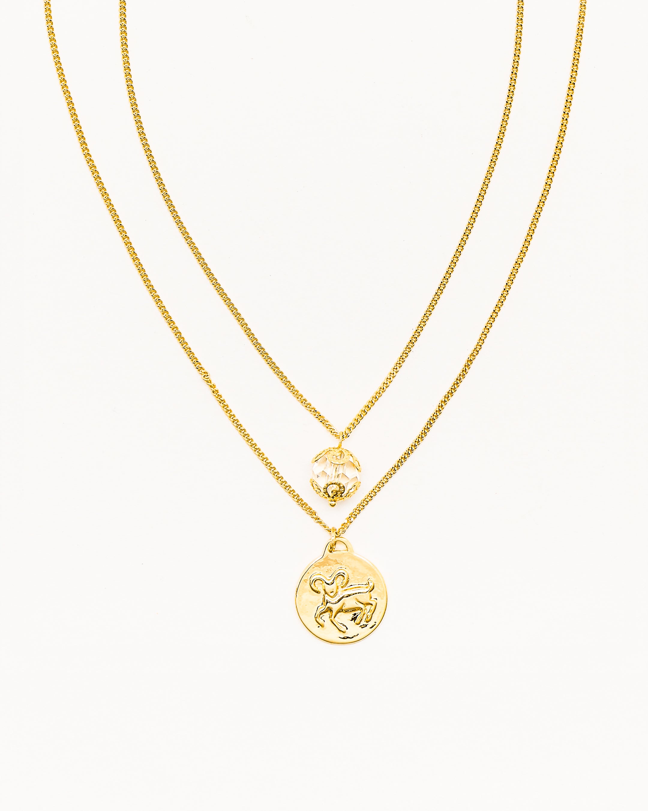La Reina Double Zodiac Necklace
