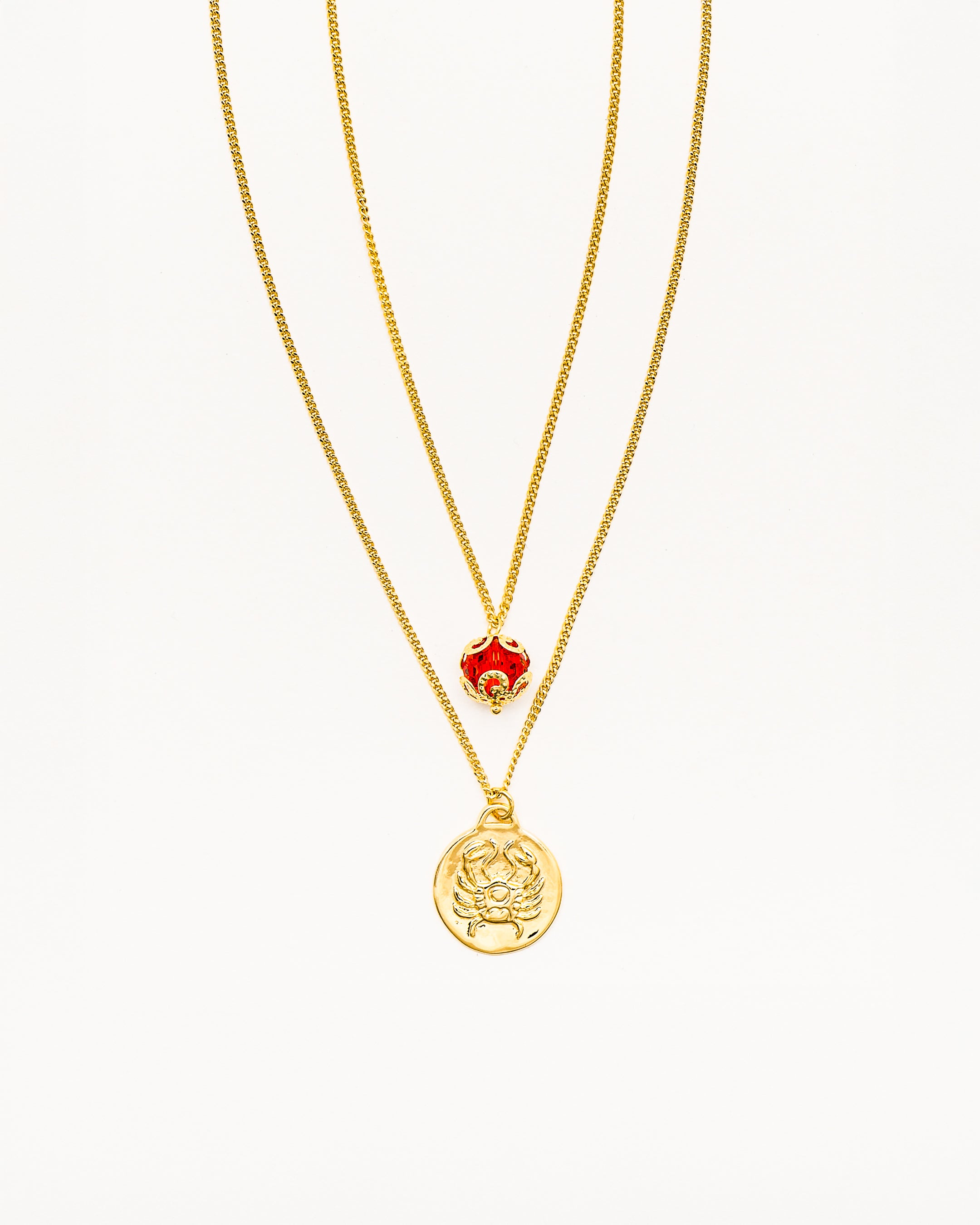 La Reina Double Zodiac Necklace