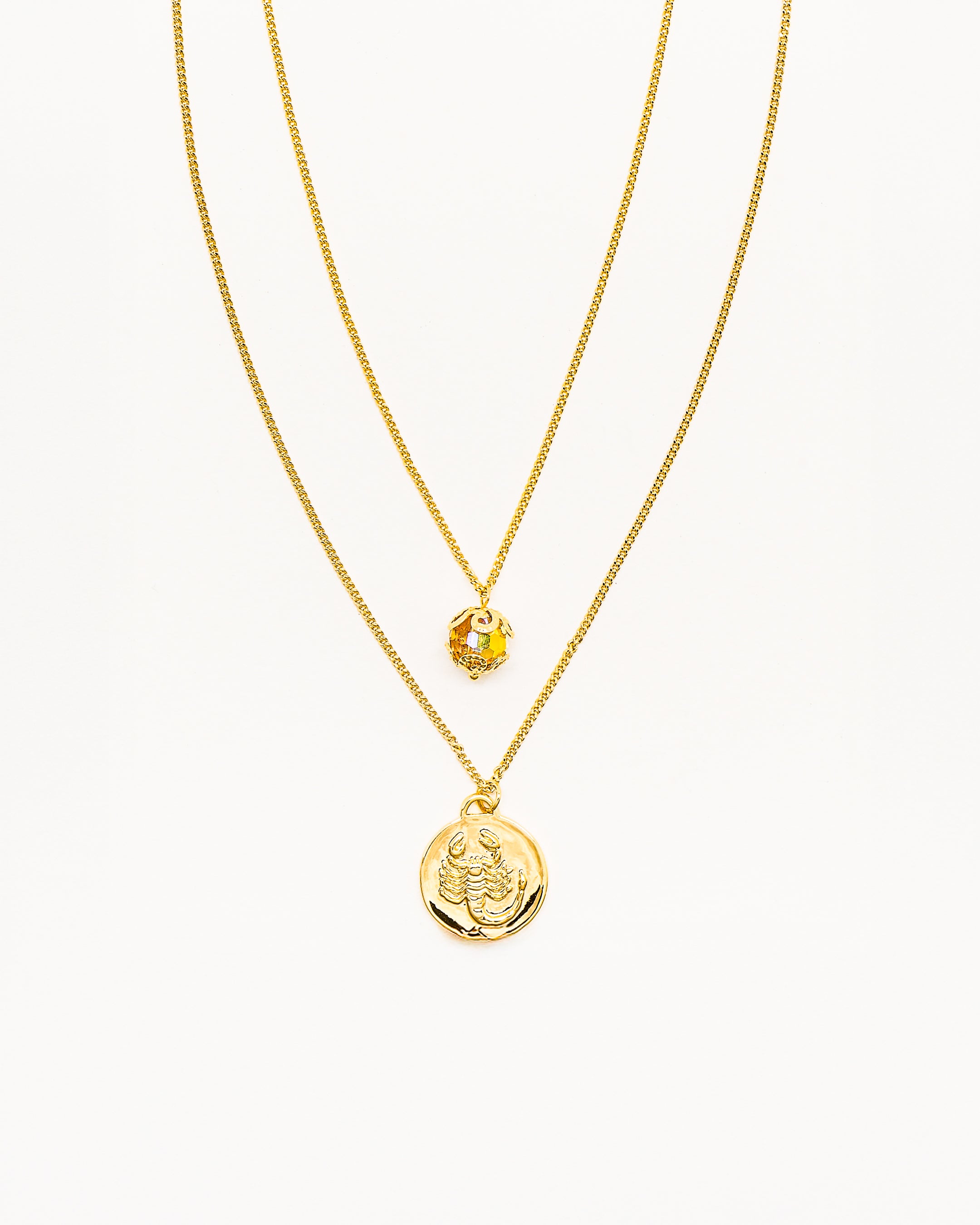 La Reina Double Zodiac Necklace