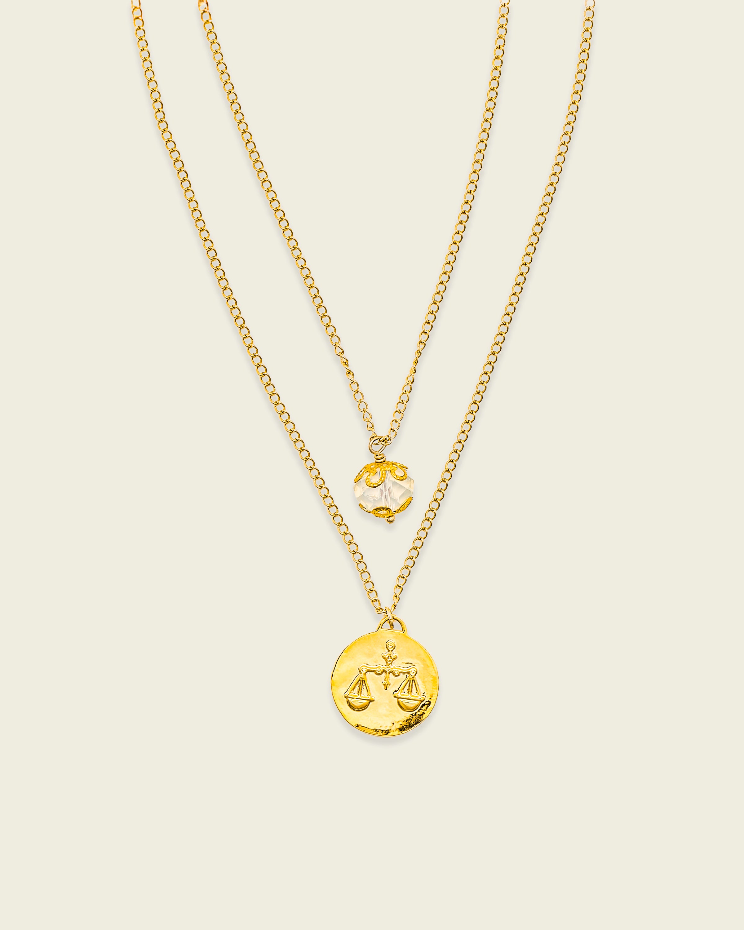 La Reina Double Zodiac Necklace