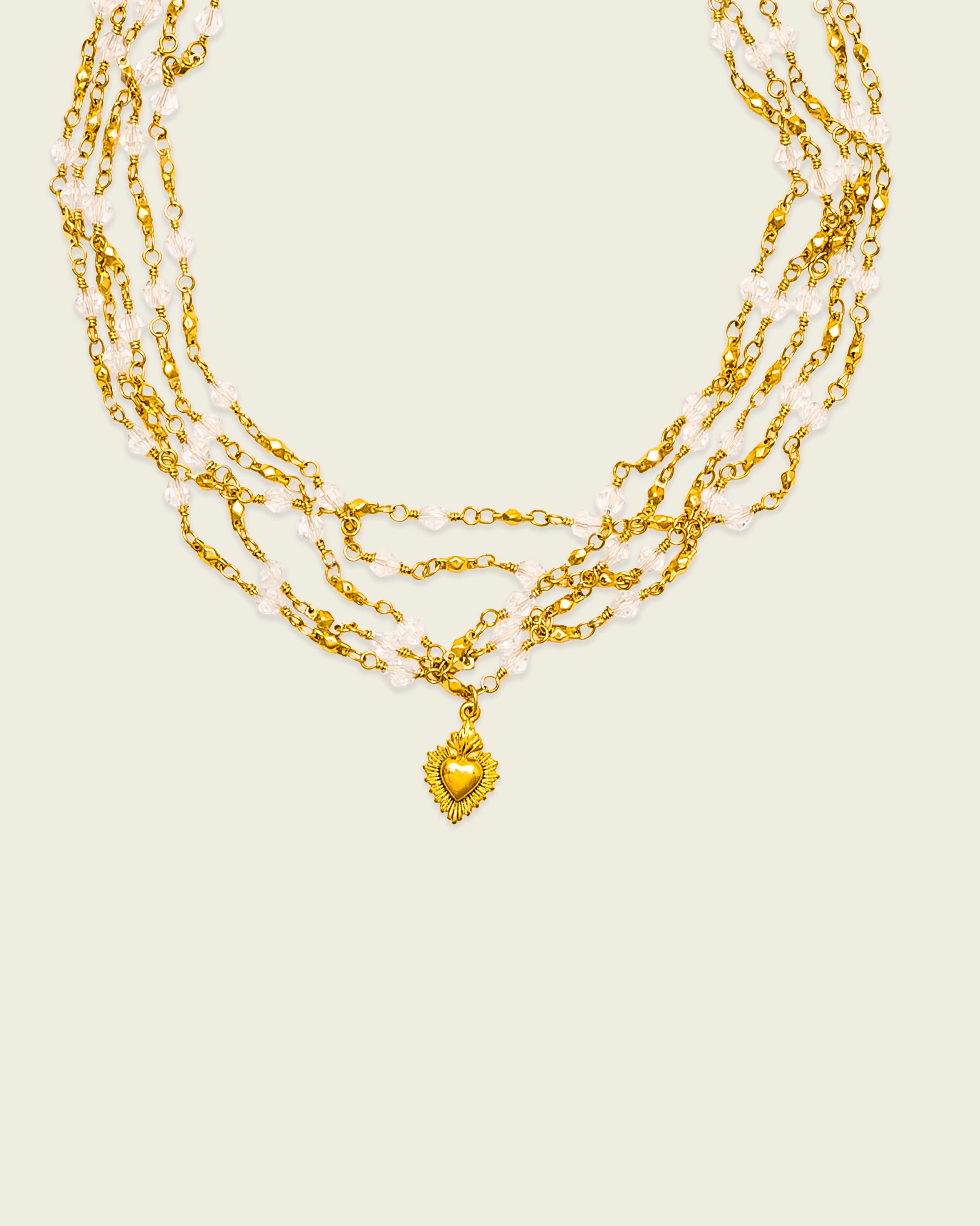 La Reina Crystal Layered Necklace