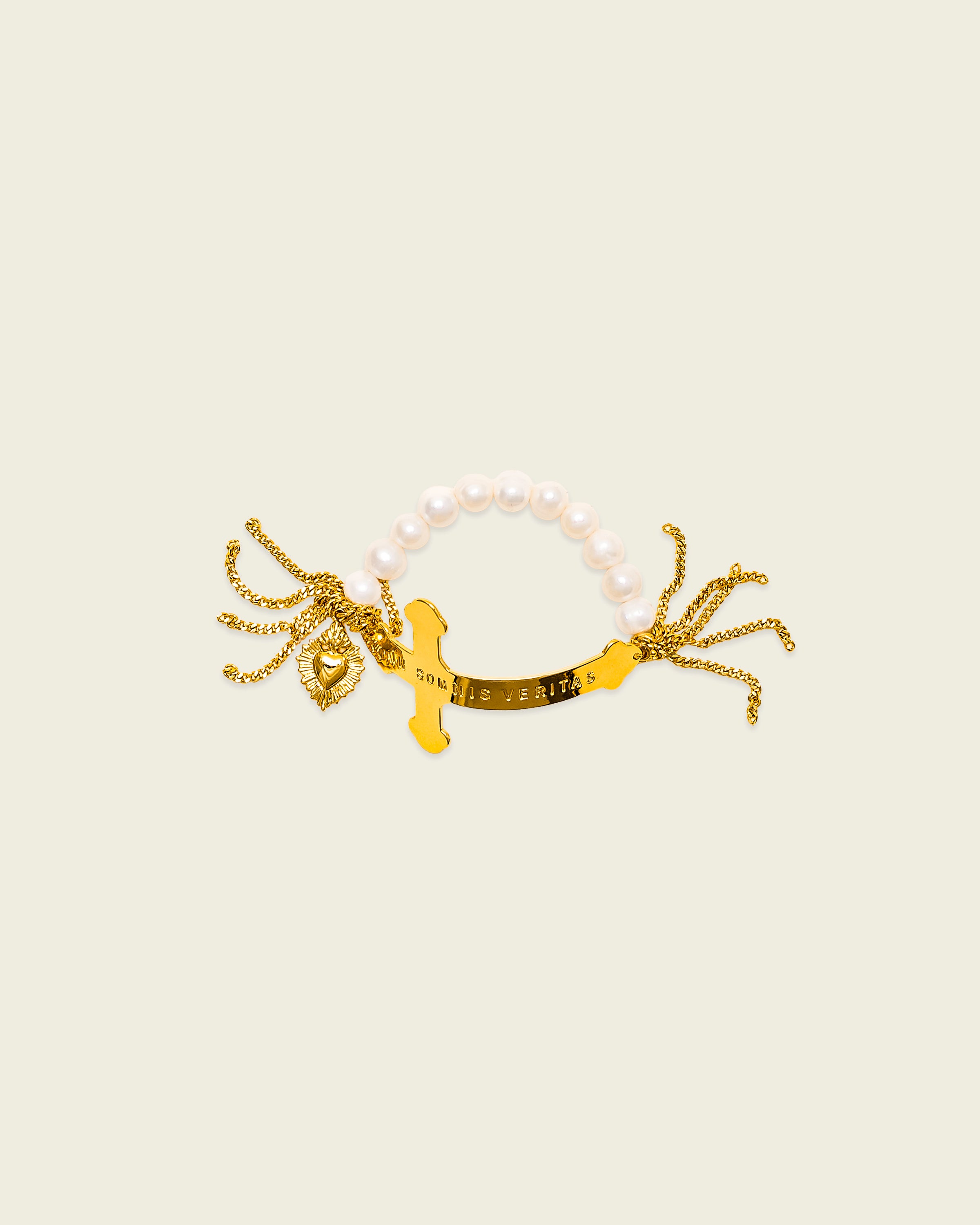 La Reina Santa David Pearl Bracelet