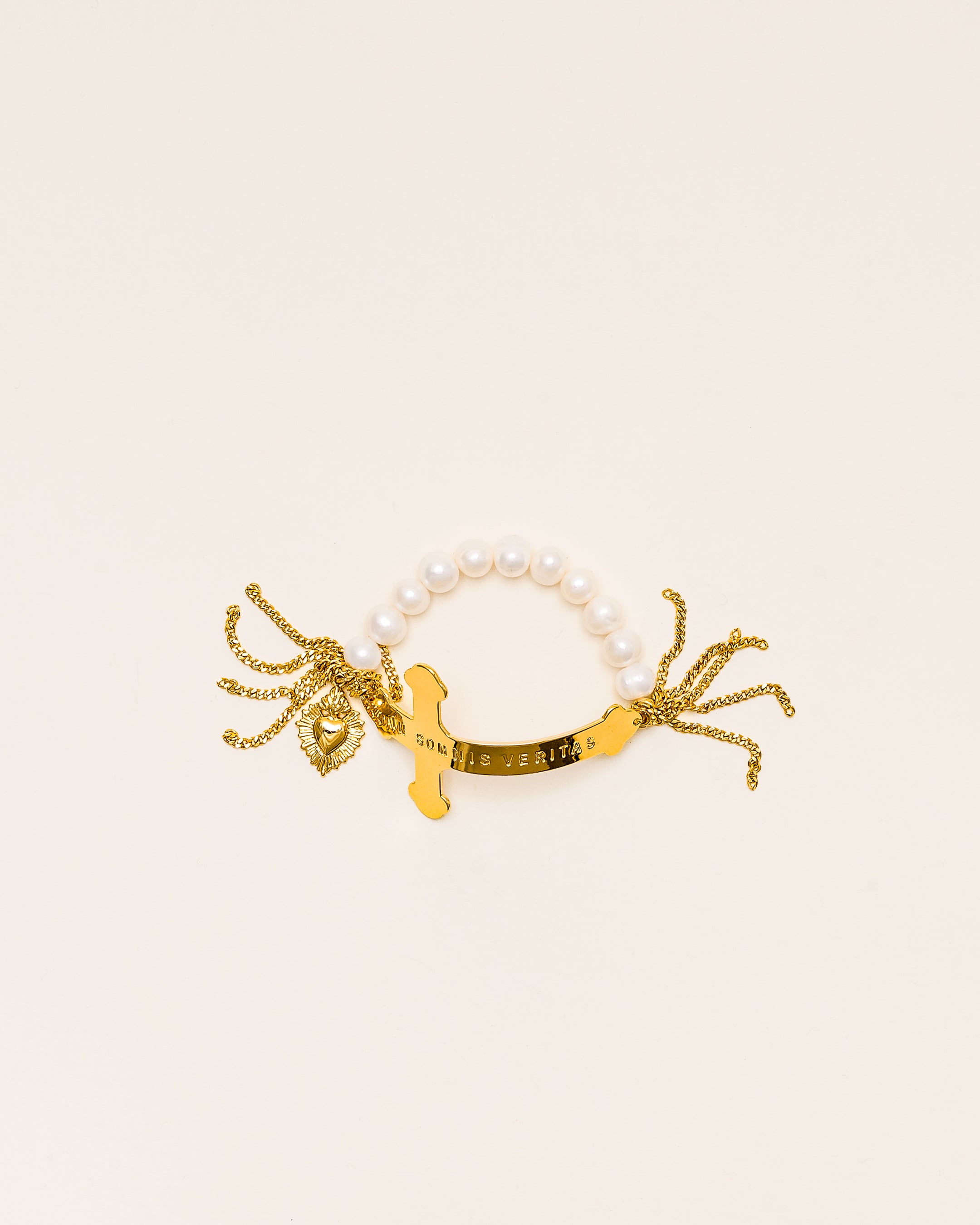 La Reina Santo David Pearl Bracelet