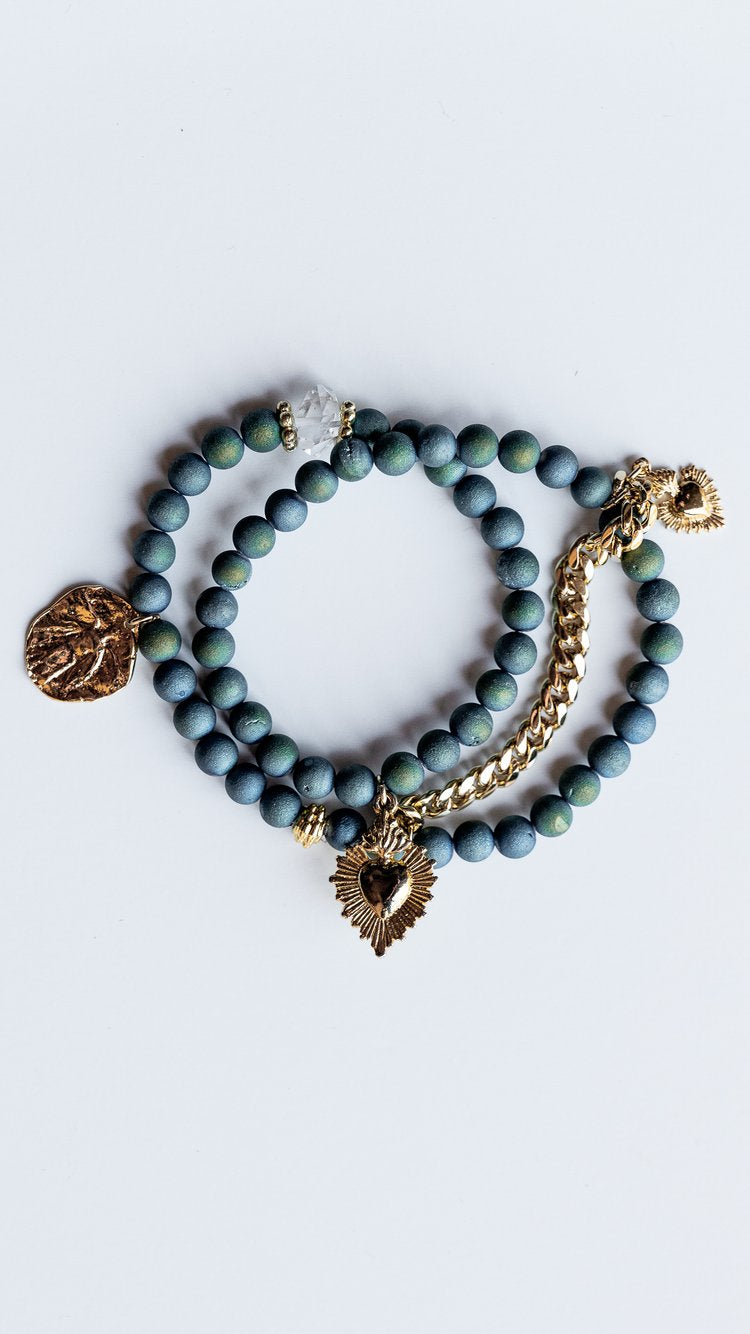 Druzy Agate Wrap Bracelet