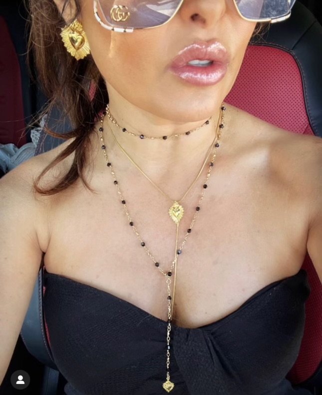 La Reina Crystal Rosary Necklace