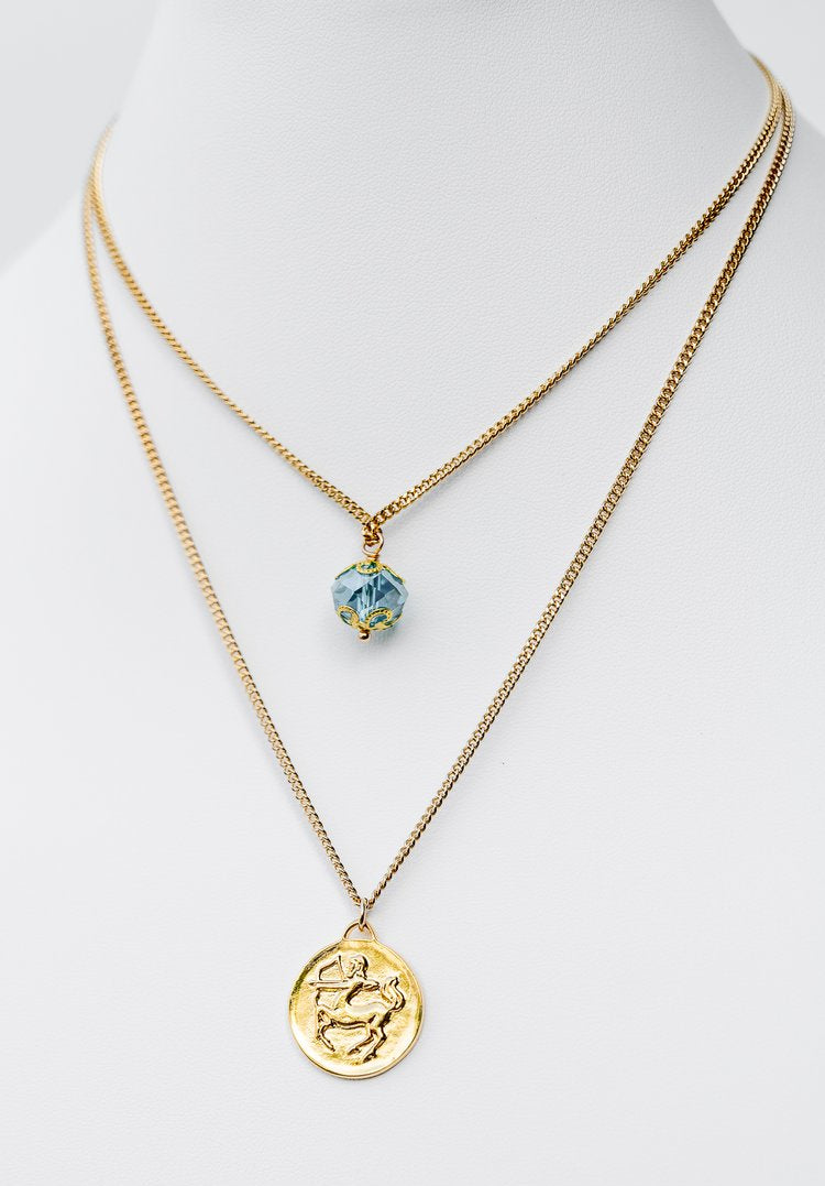 La Reina Double Zodiac Necklace