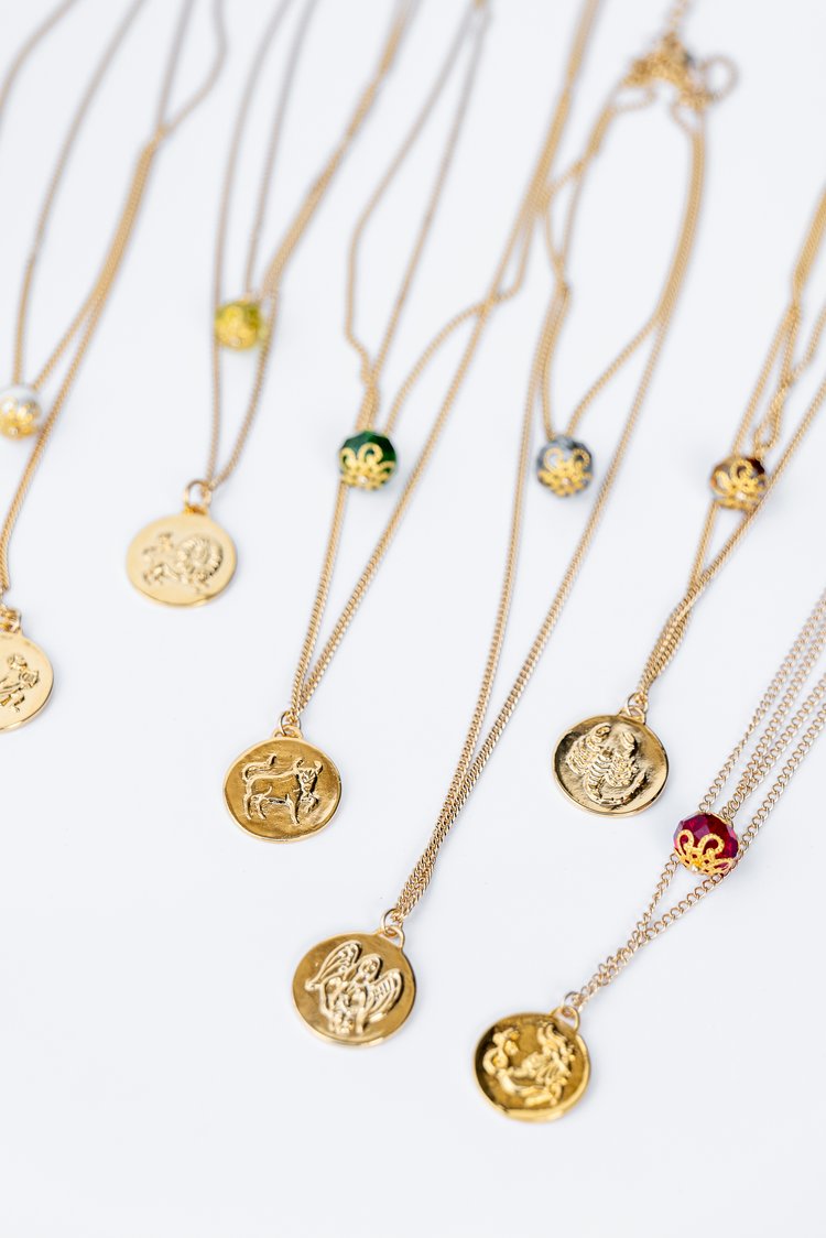 La Reina Double Zodiac Necklace