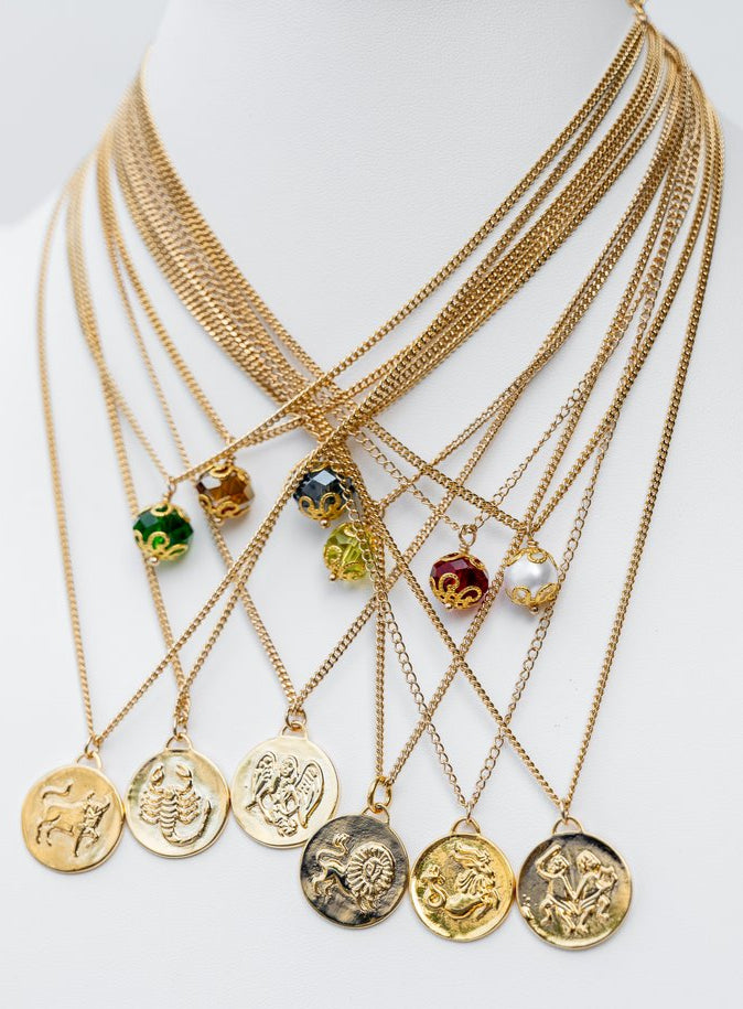La Reina Double Zodiac Necklace
