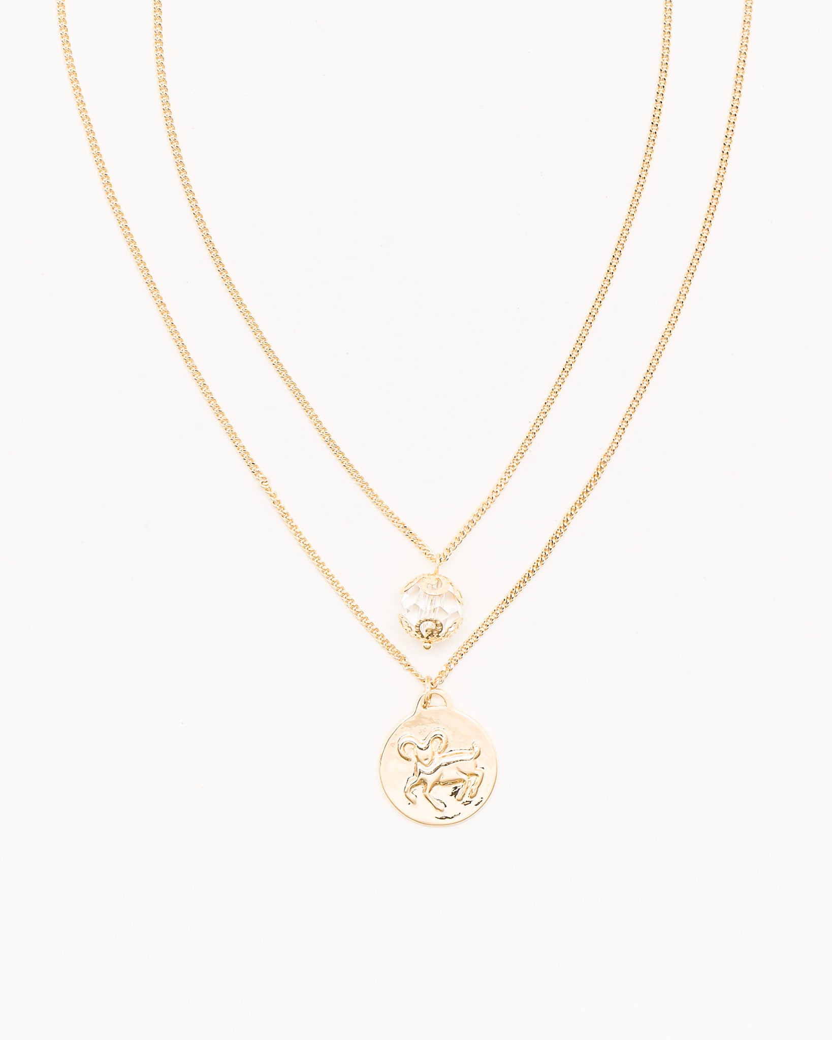 La Reina Double Zodiac Necklace