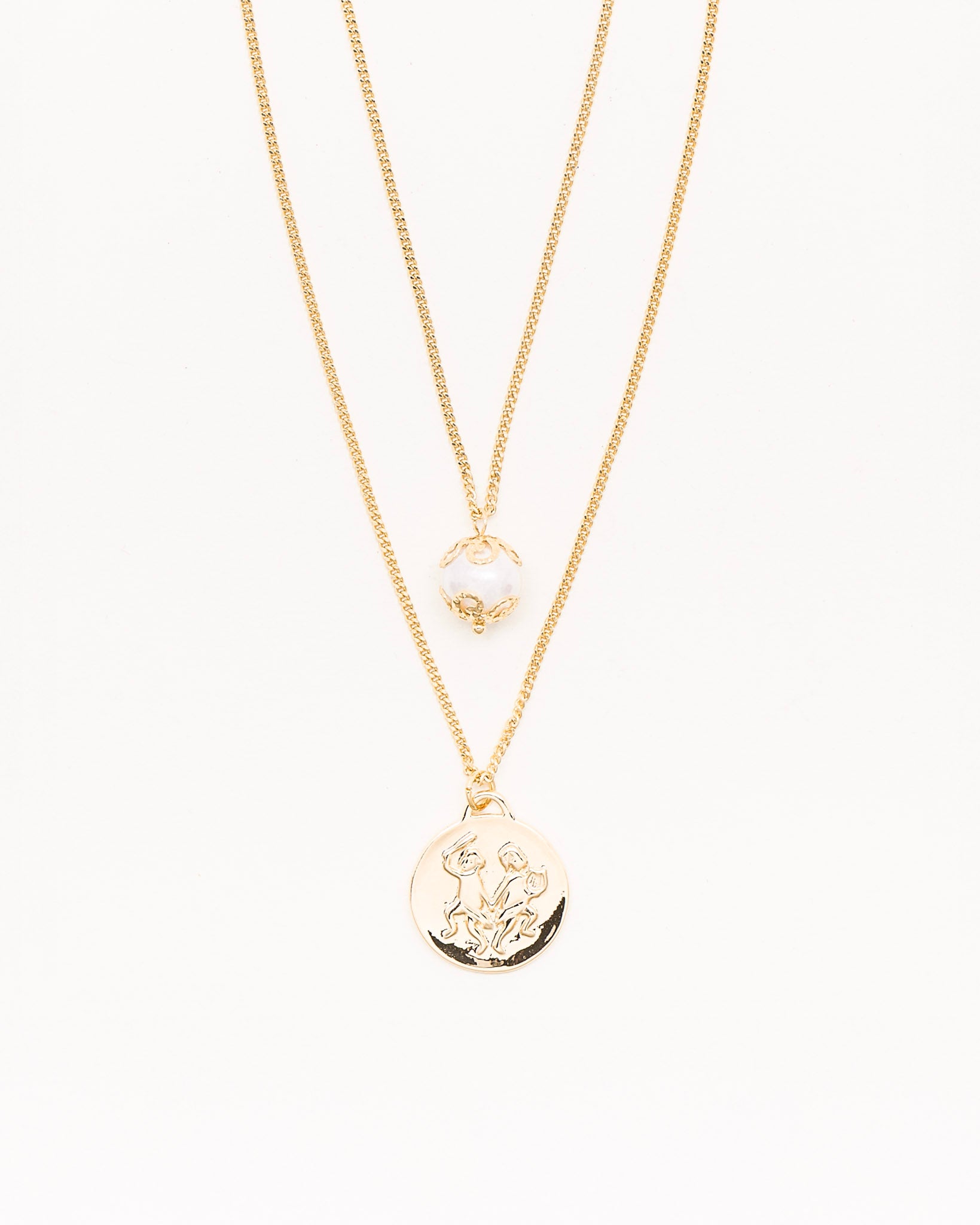 La Reina Double Zodiac Necklace