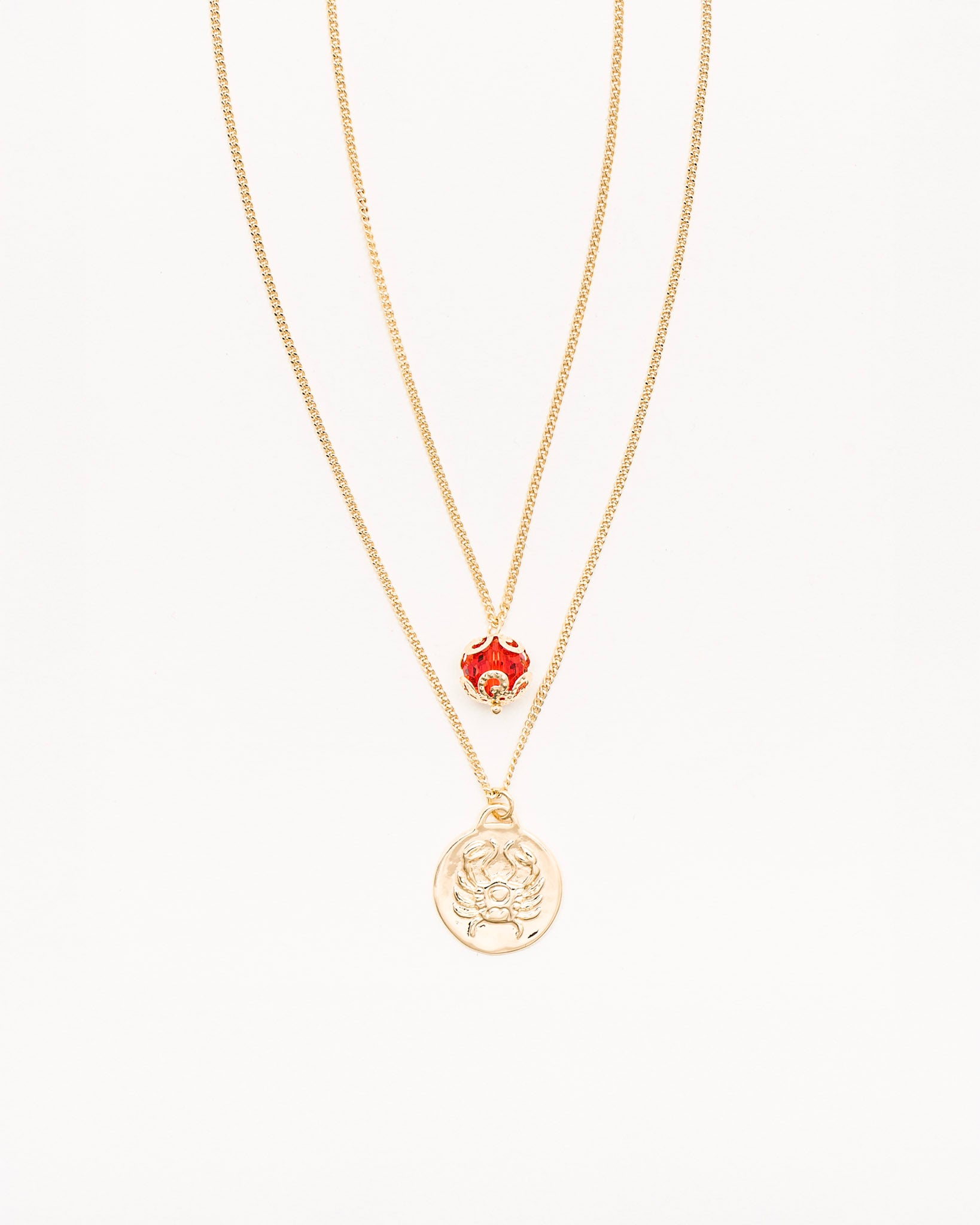 La Reina Double Zodiac Necklace