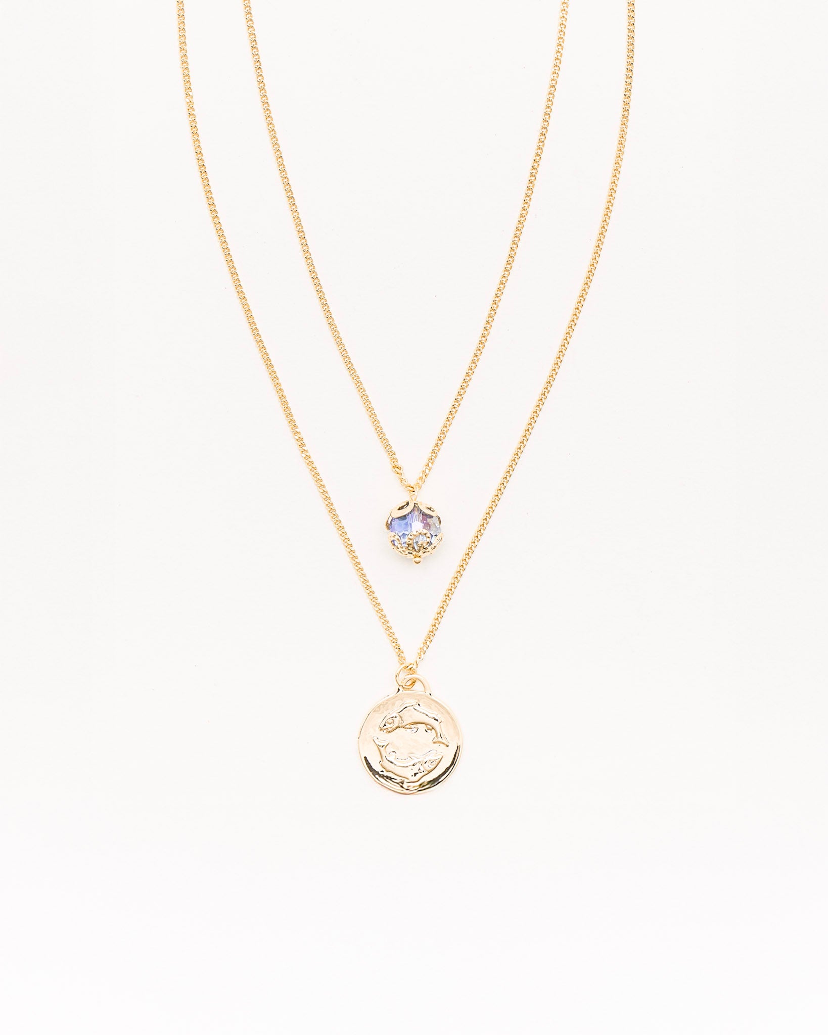 La Reina Double Zodiac Necklace