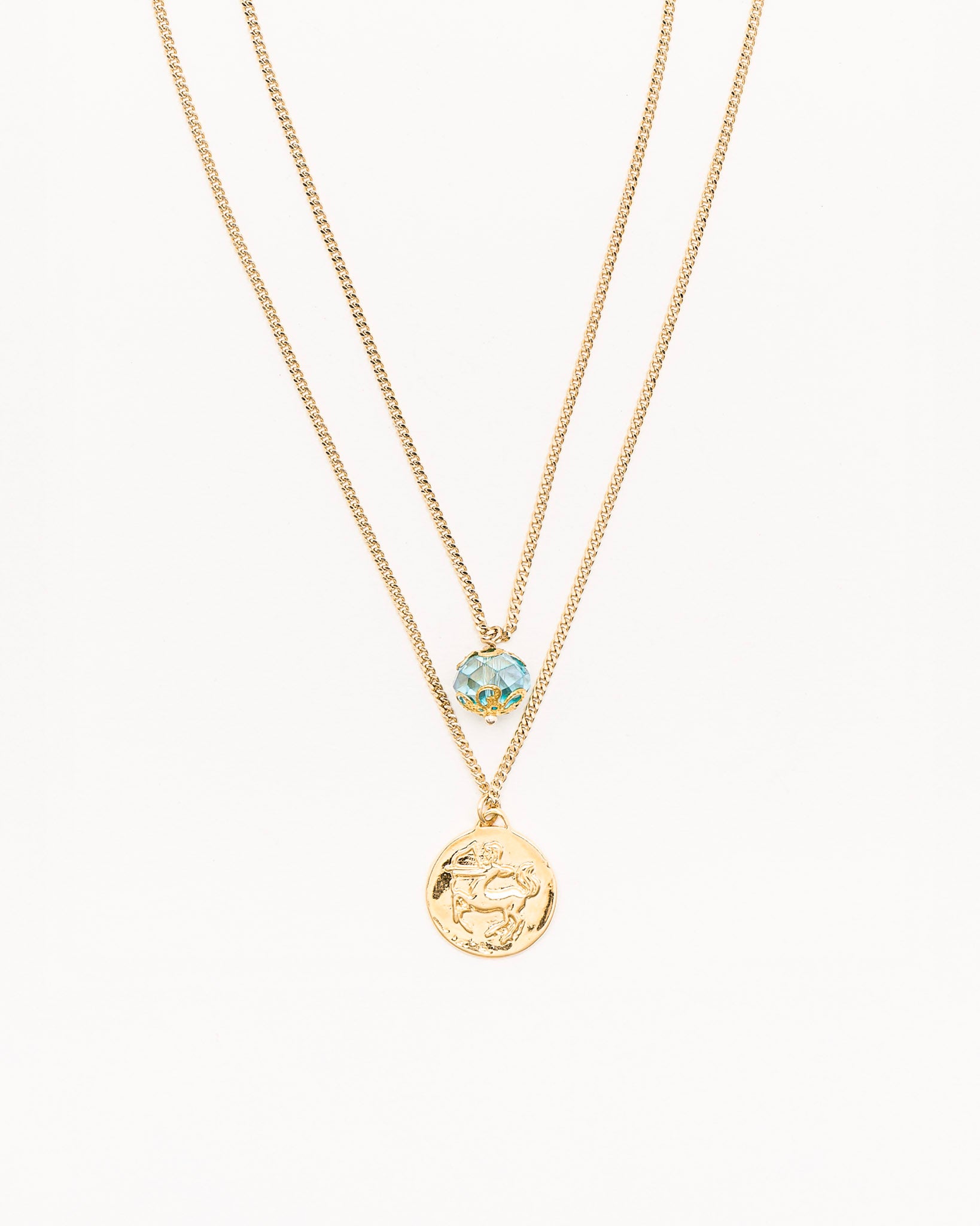 La Reina Double Zodiac Necklace