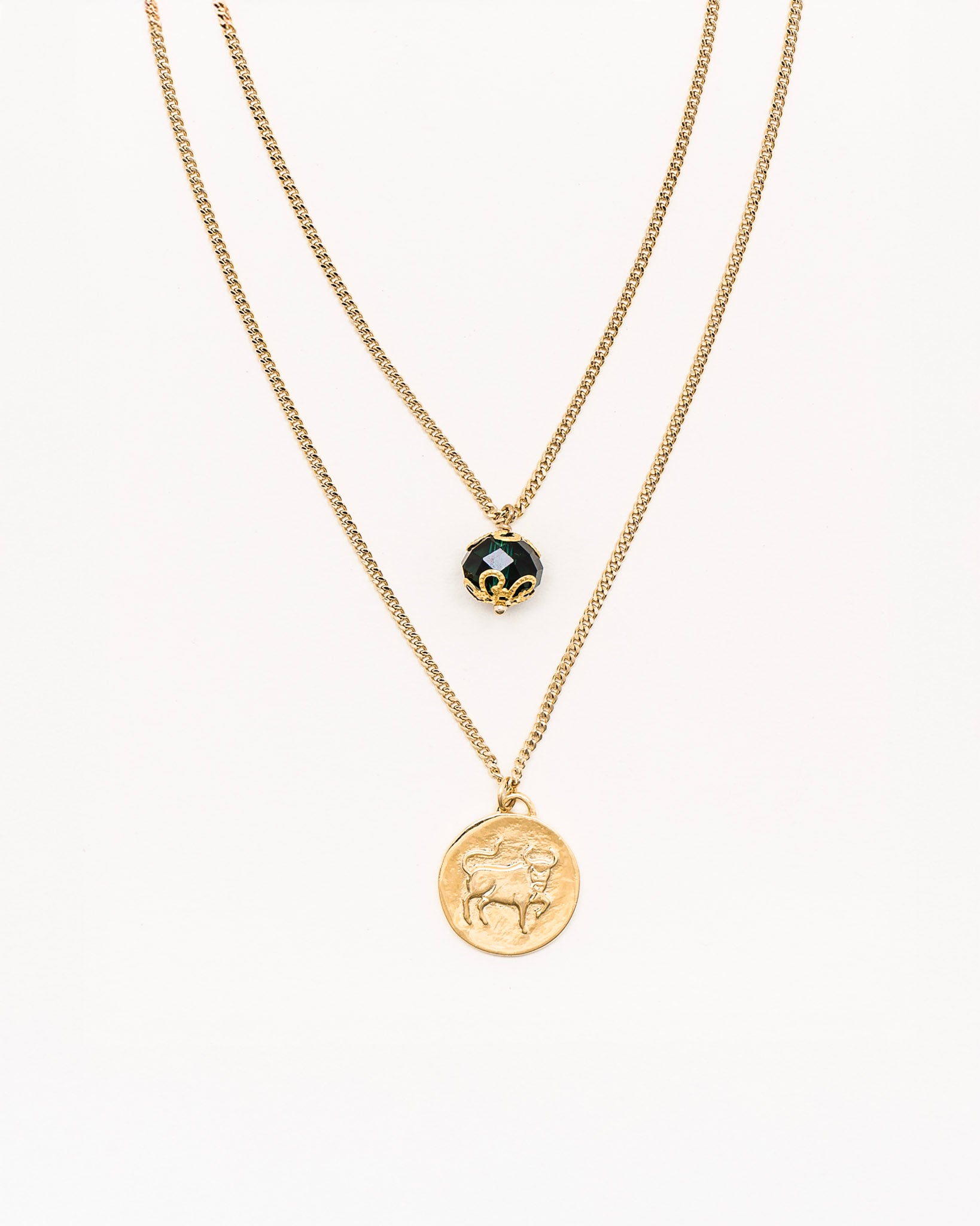 La Reina Double Zodiac Necklace