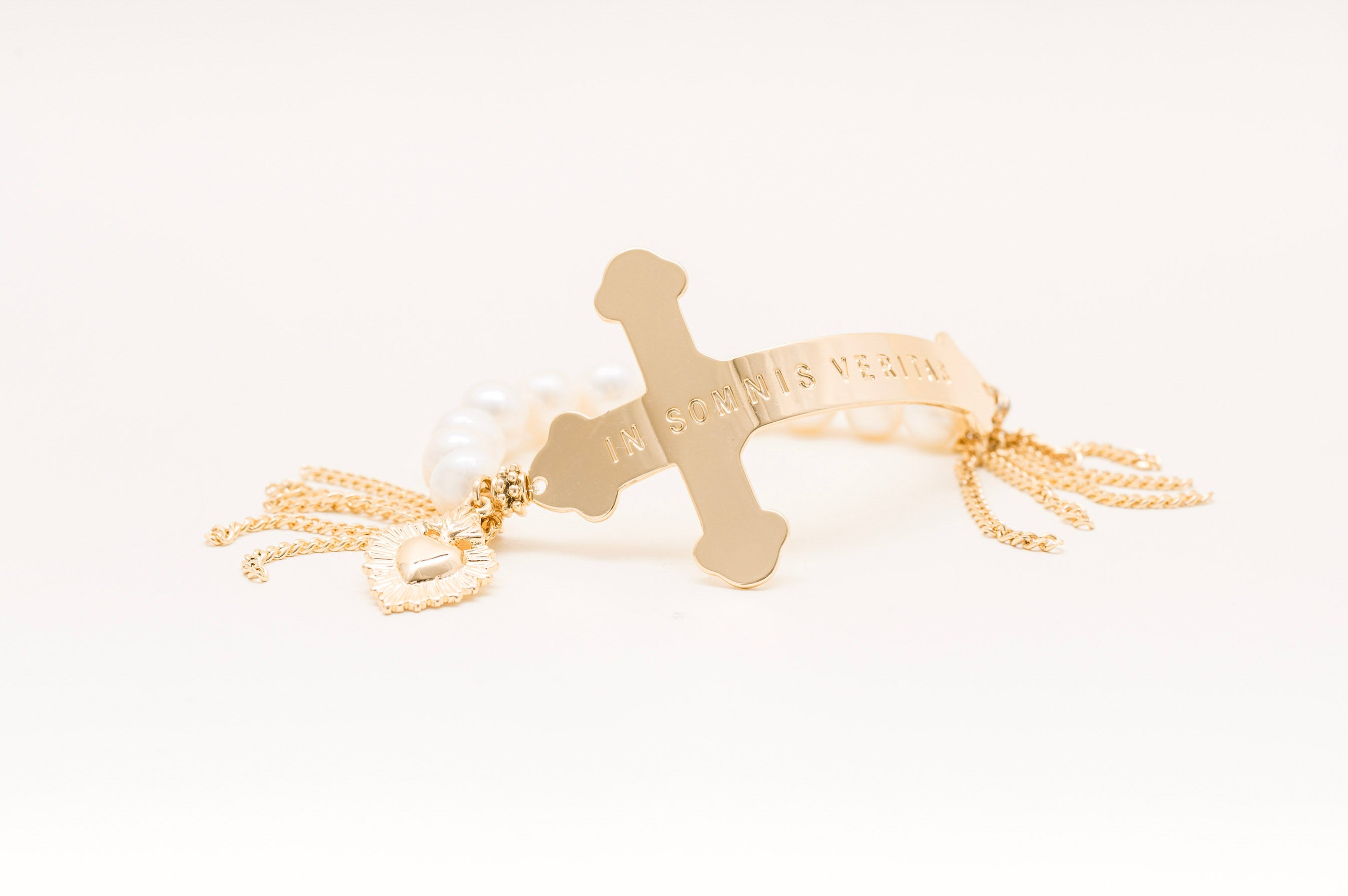 La Reina Santo David Pearl Bracelet