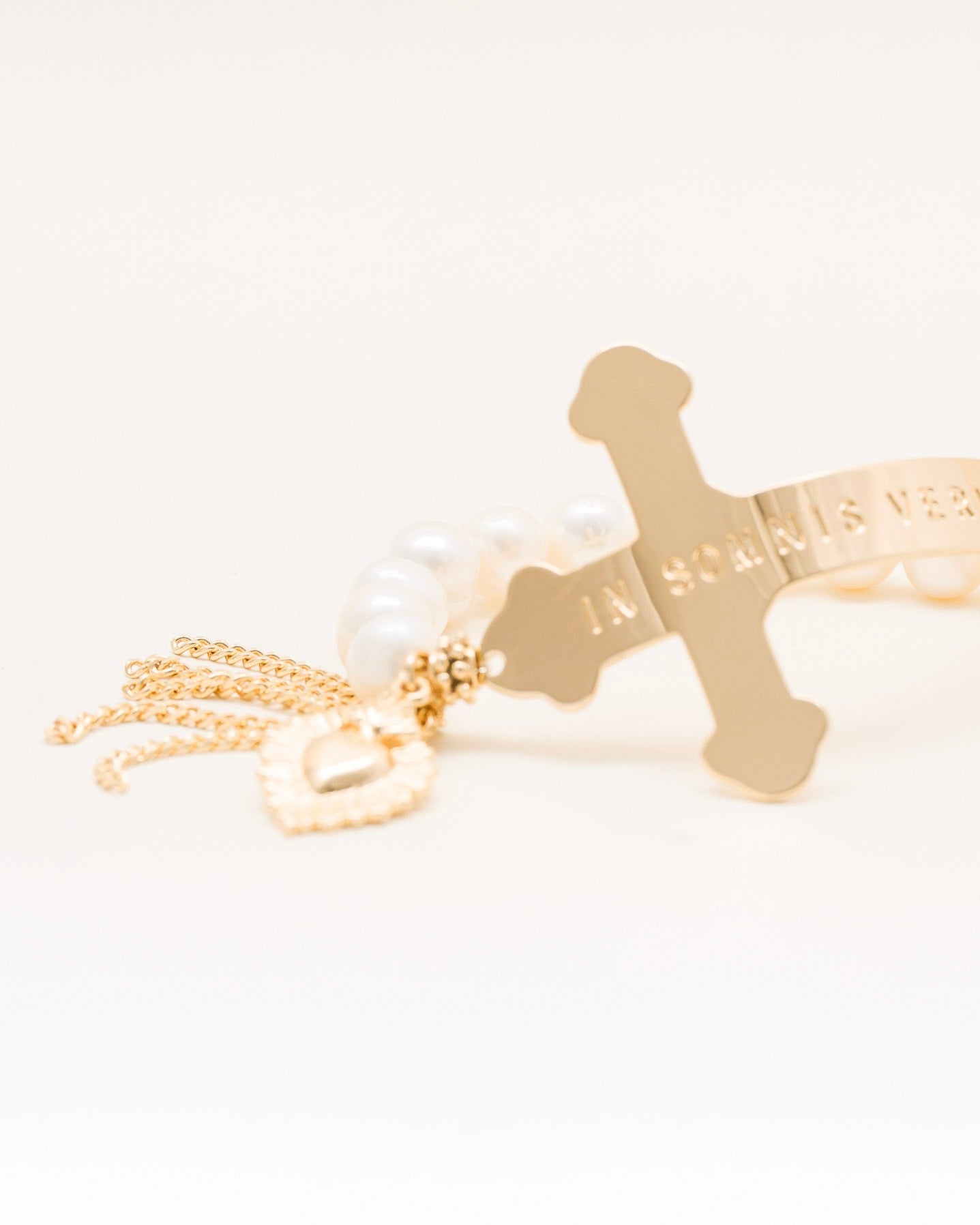 La Reina Santo David Pearl Bracelet