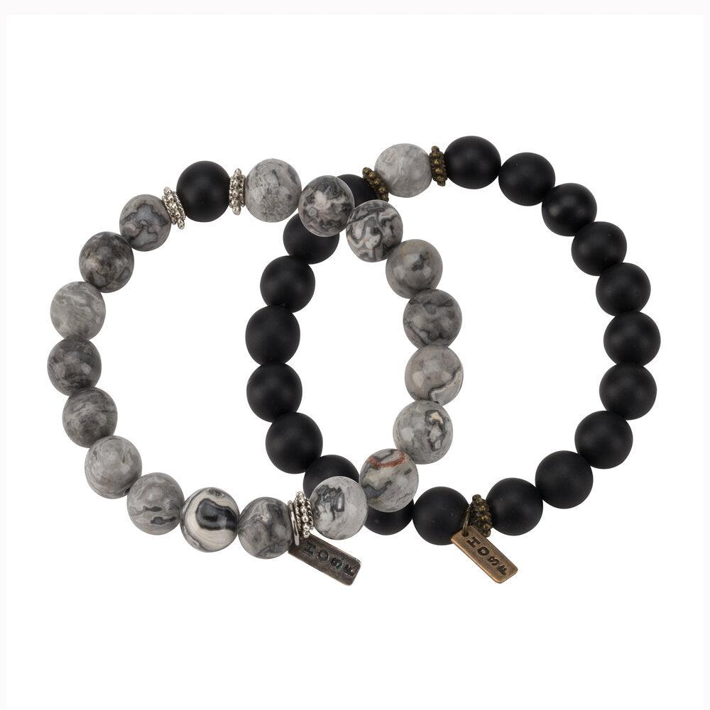 Stackable Stone Bracelets (Set of 2)