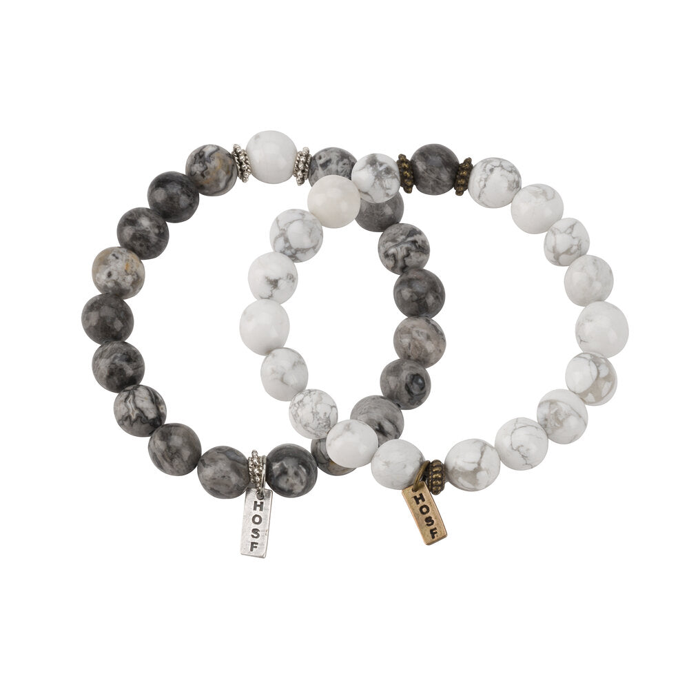 Stackable Stone Bracelets (Set of 2)