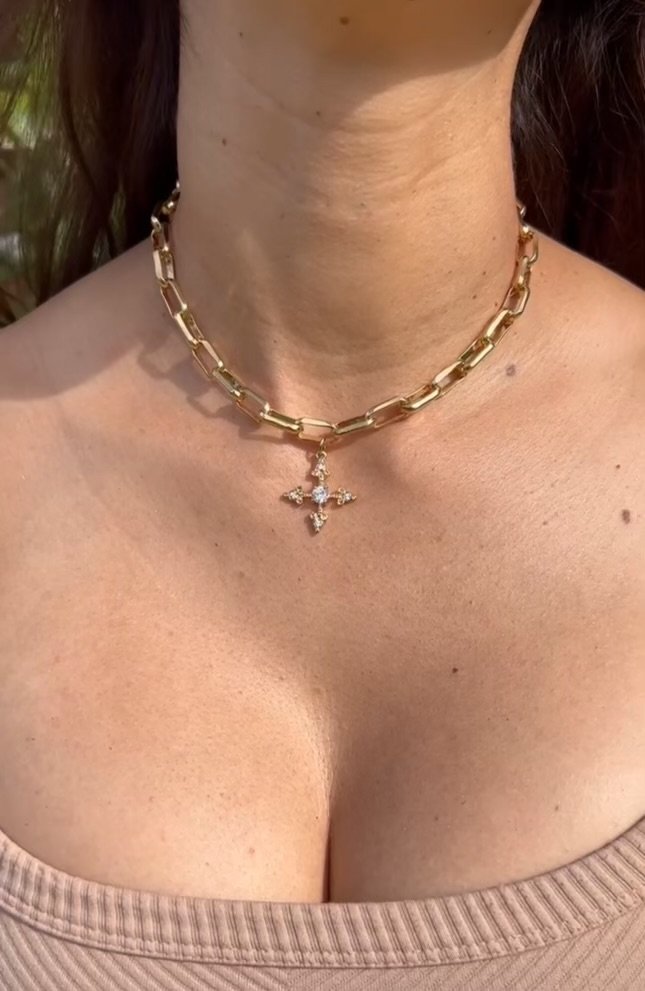 Santa Crystal Cruz Choker