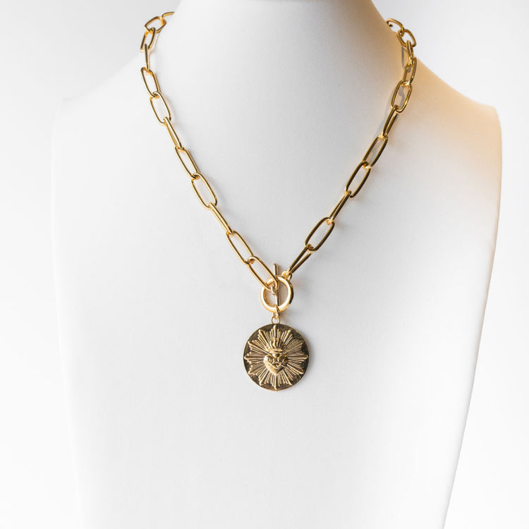 Santa HOSF Round Necklace