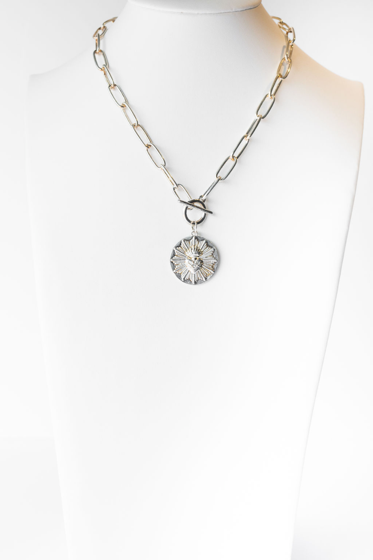 Santa HOSF Round Necklace
