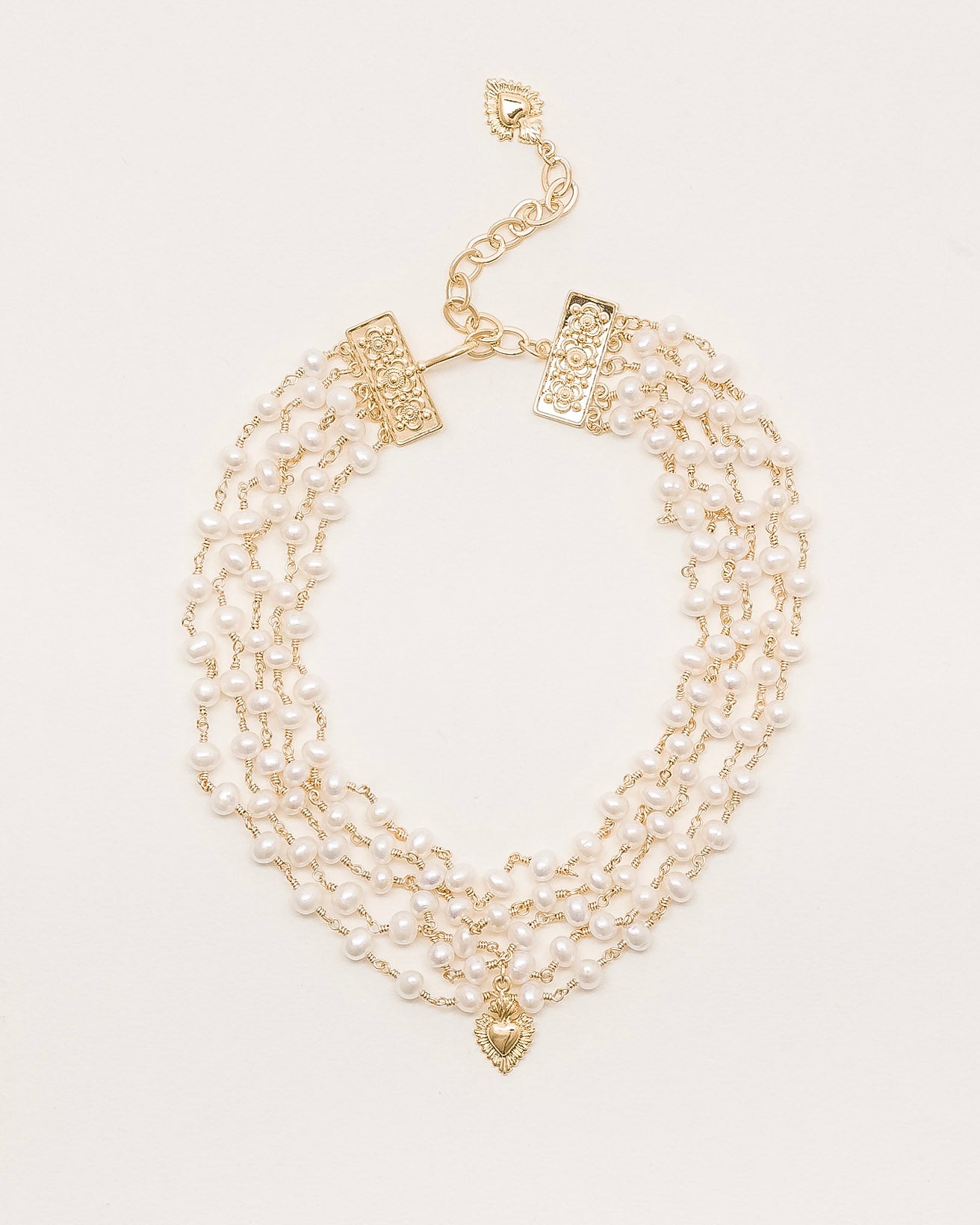 Santa Pearl Layered Choker