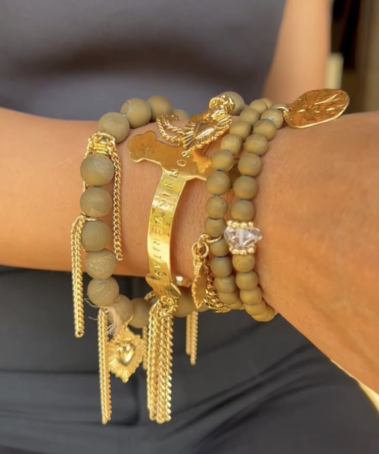 Santo David Druzy Agate Bracelet