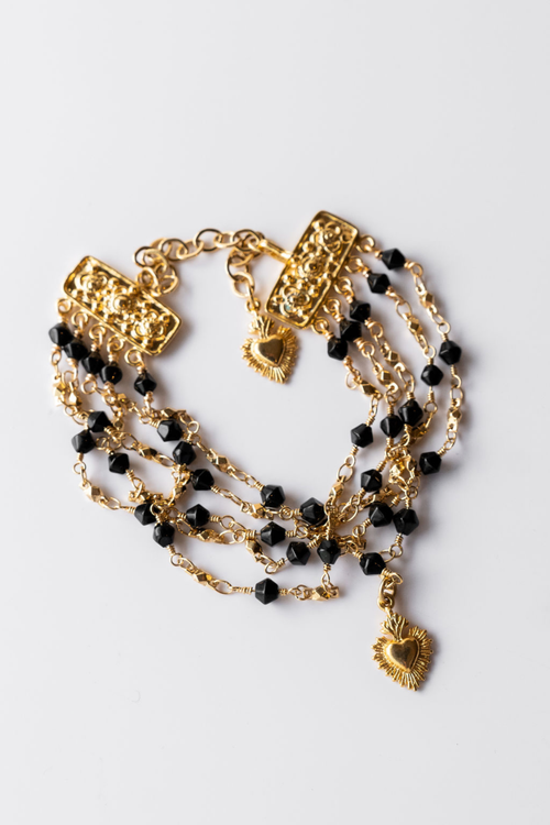 La Reina Crystal Layered Bracelet