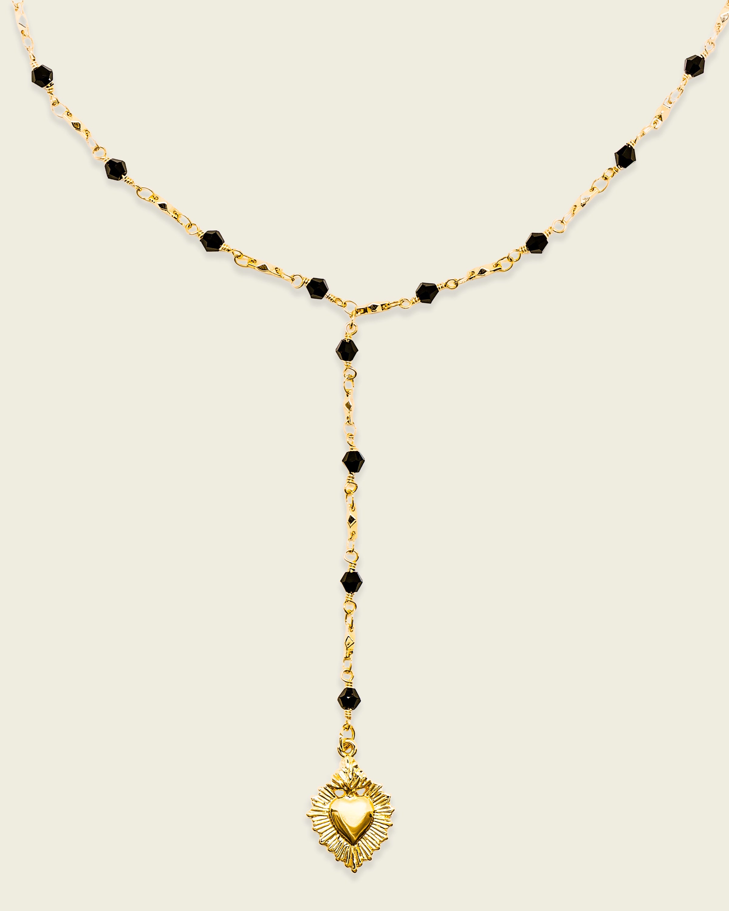 La Reina Crystal Rosary Necklace HSF 0048