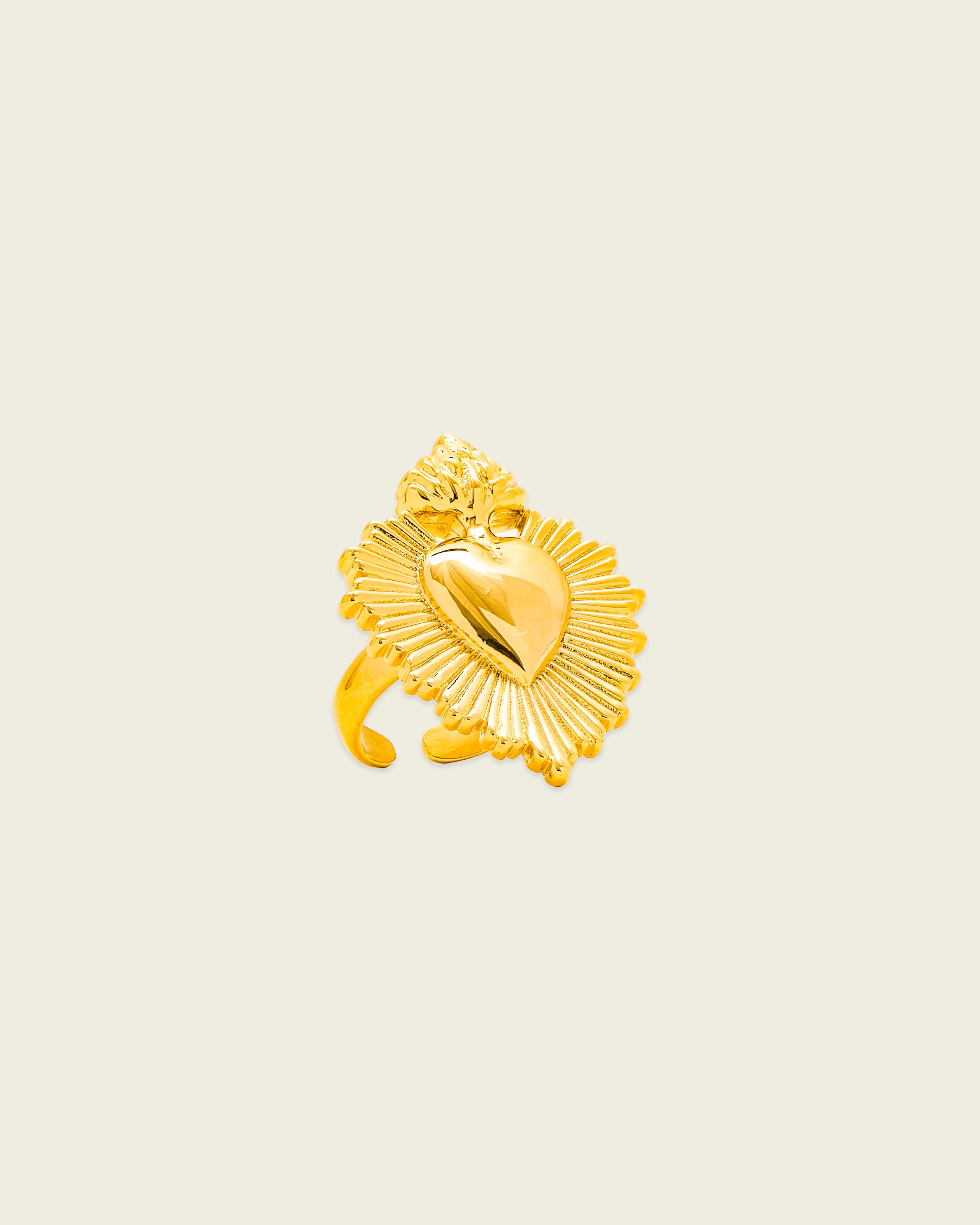 La Reina Sacred Heart Ring