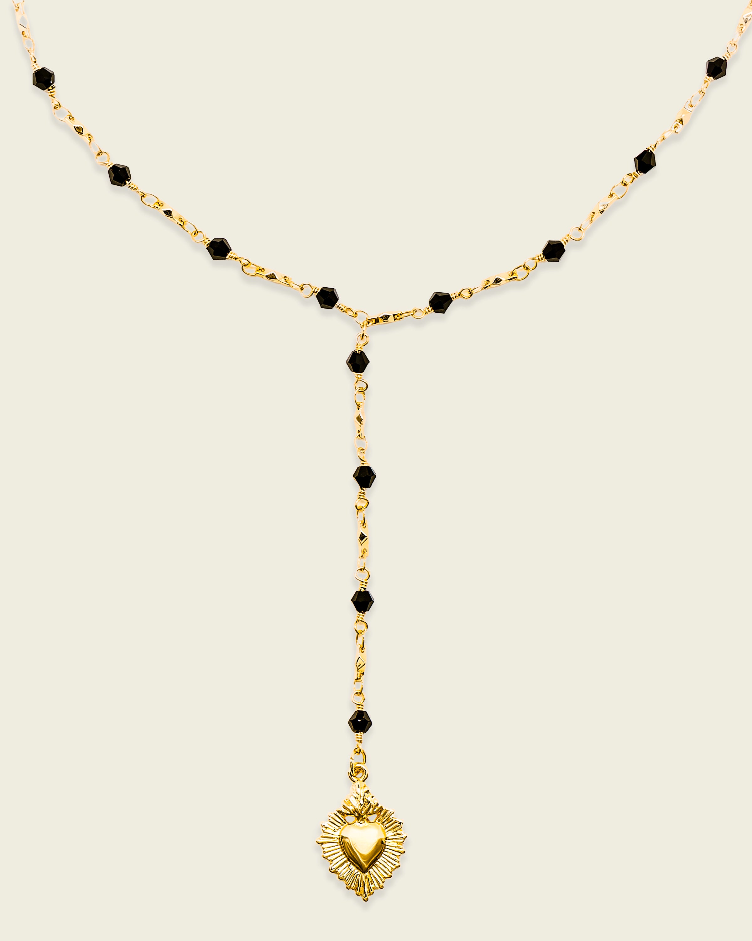 La Reina Crystal Rosary Necklace