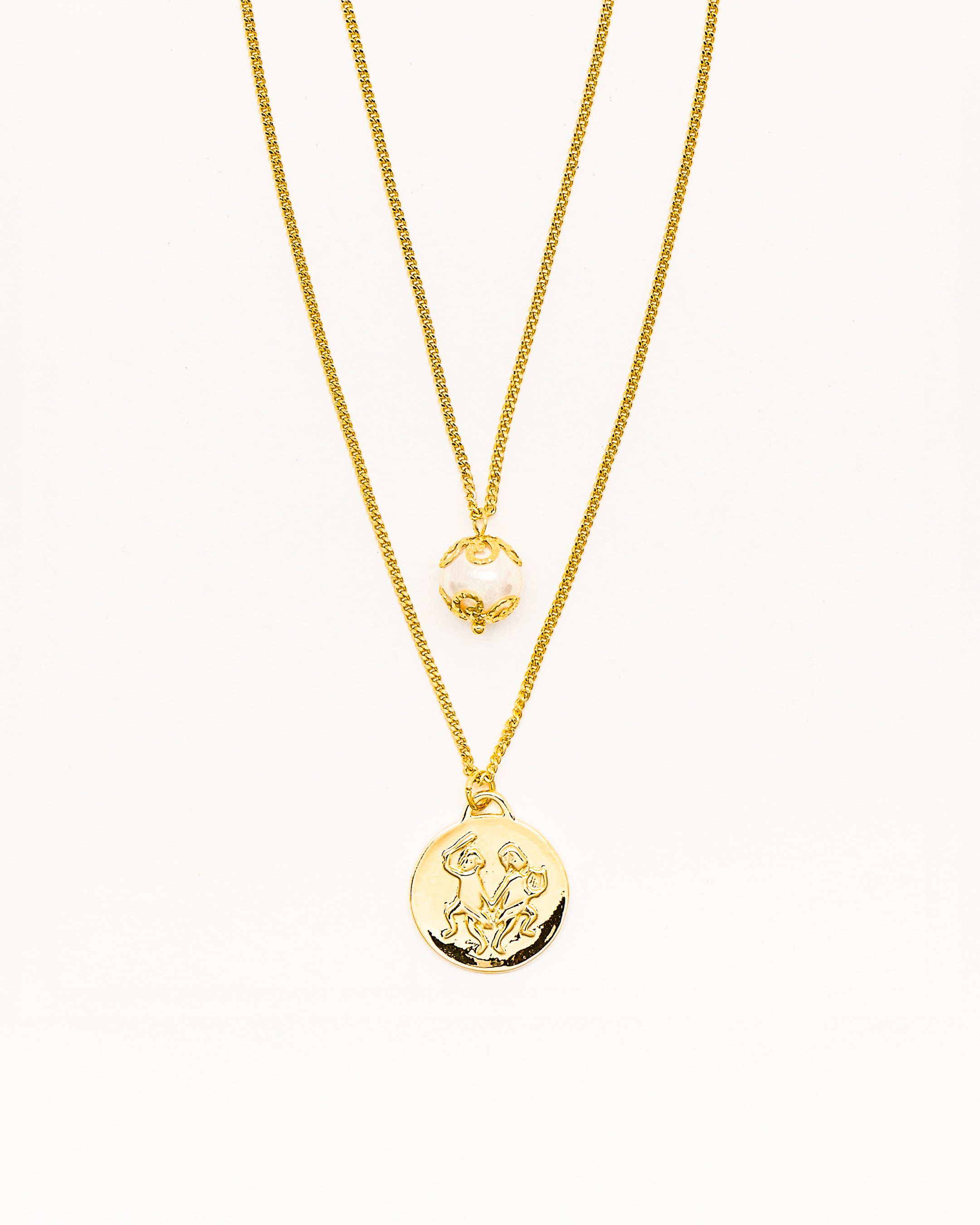 La Reina Double Zodiac Necklace