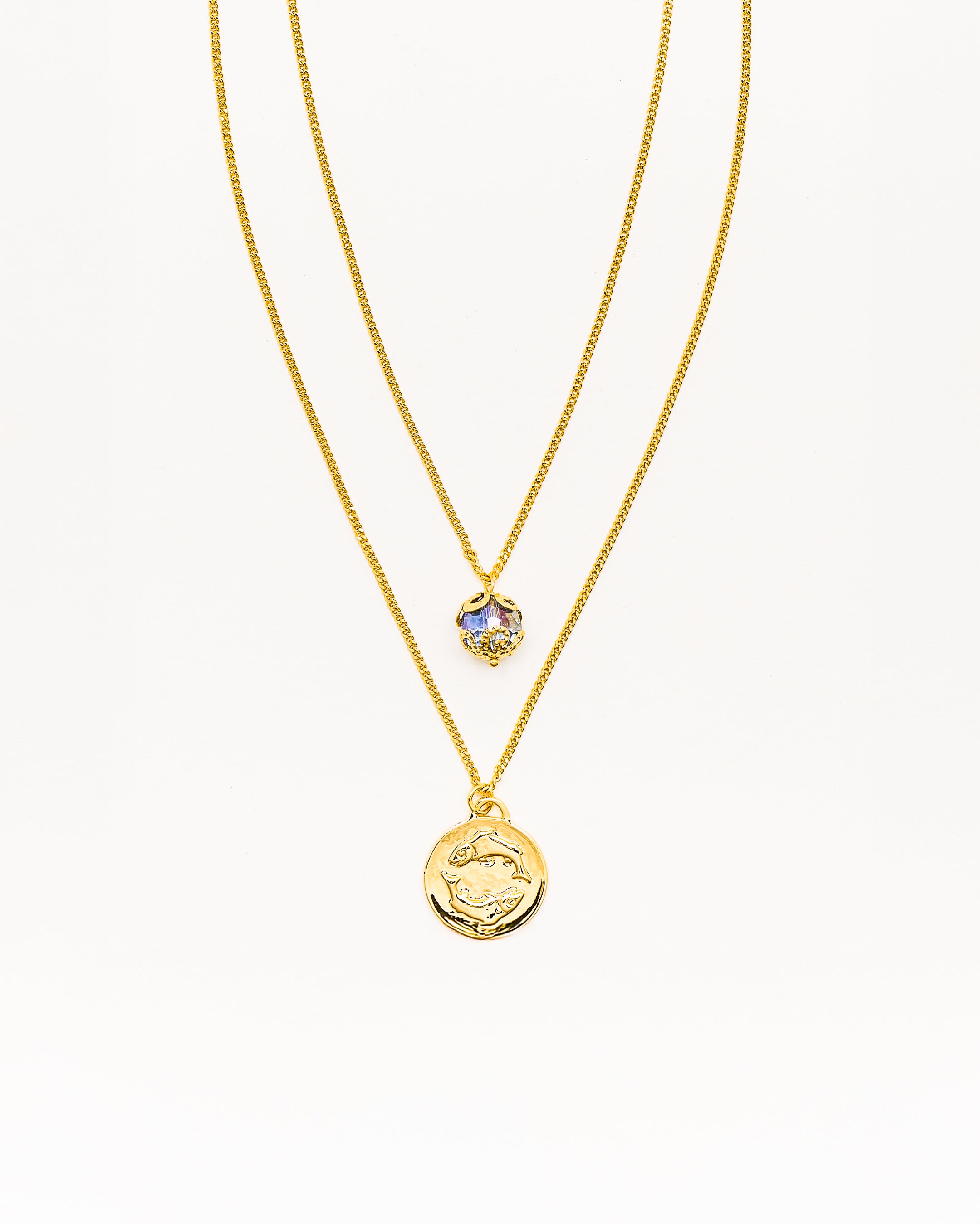 La Reina Double Zodiac Necklace