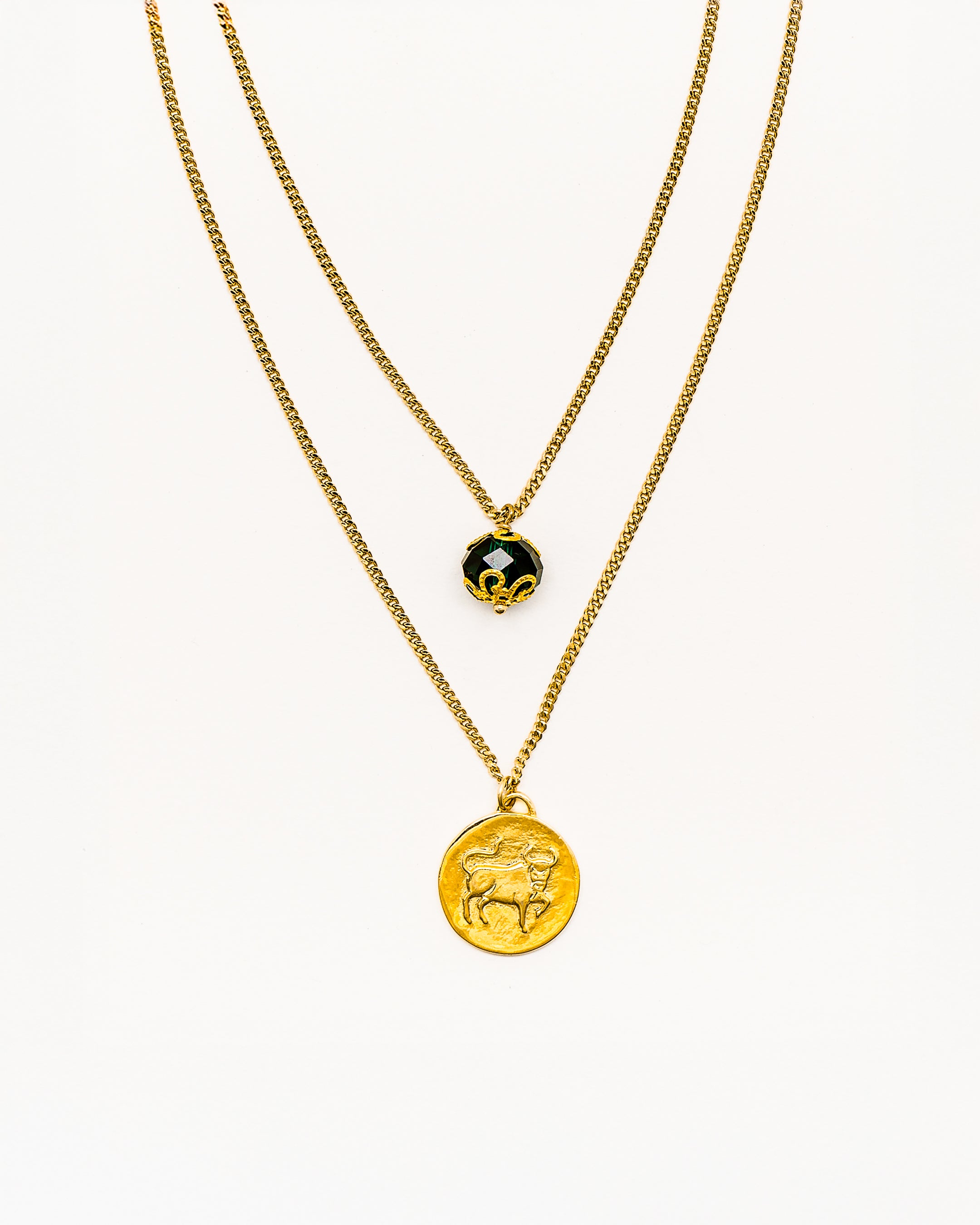 La Reina Double Zodiac Necklace