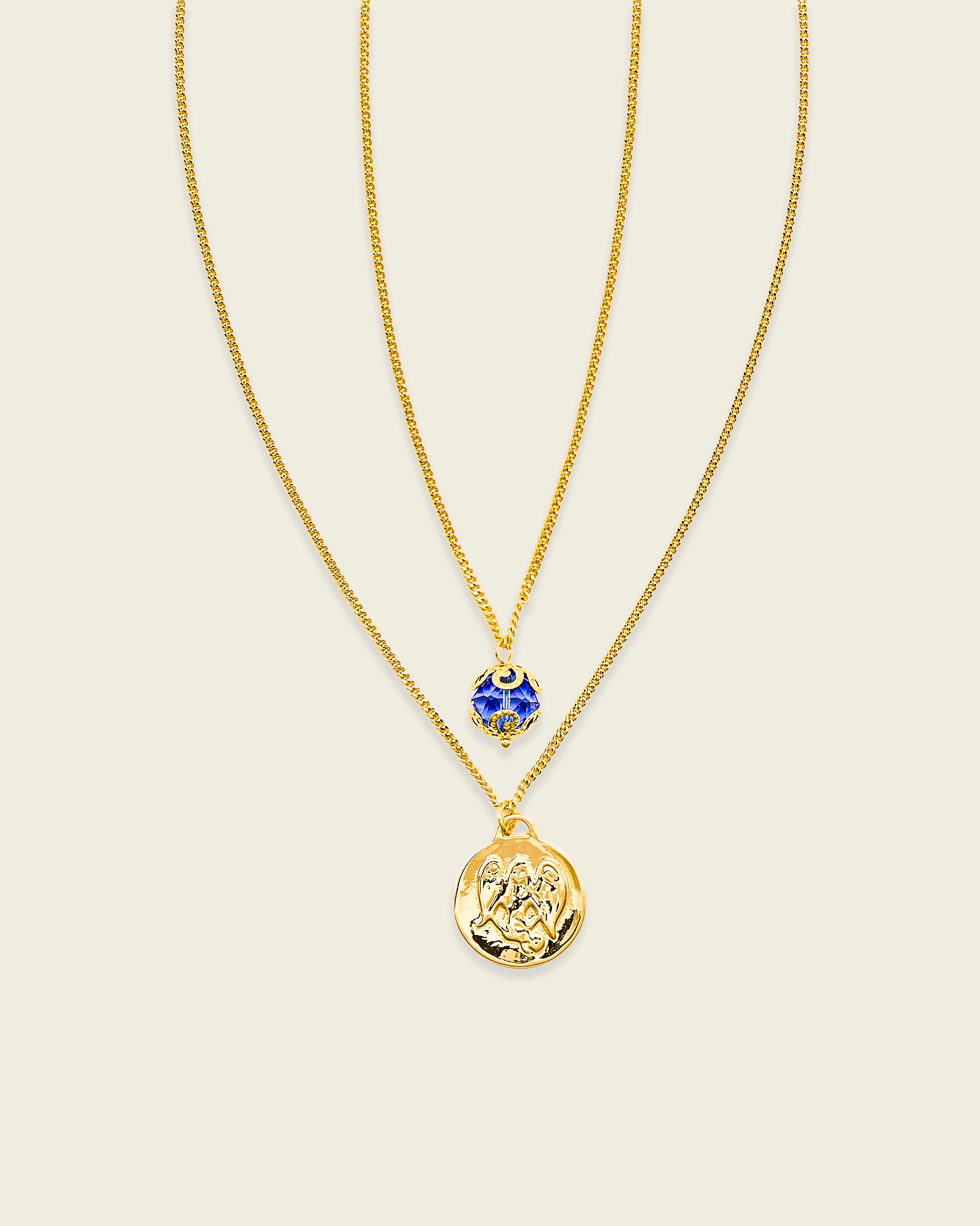 La Reina Double Zodiac Necklace