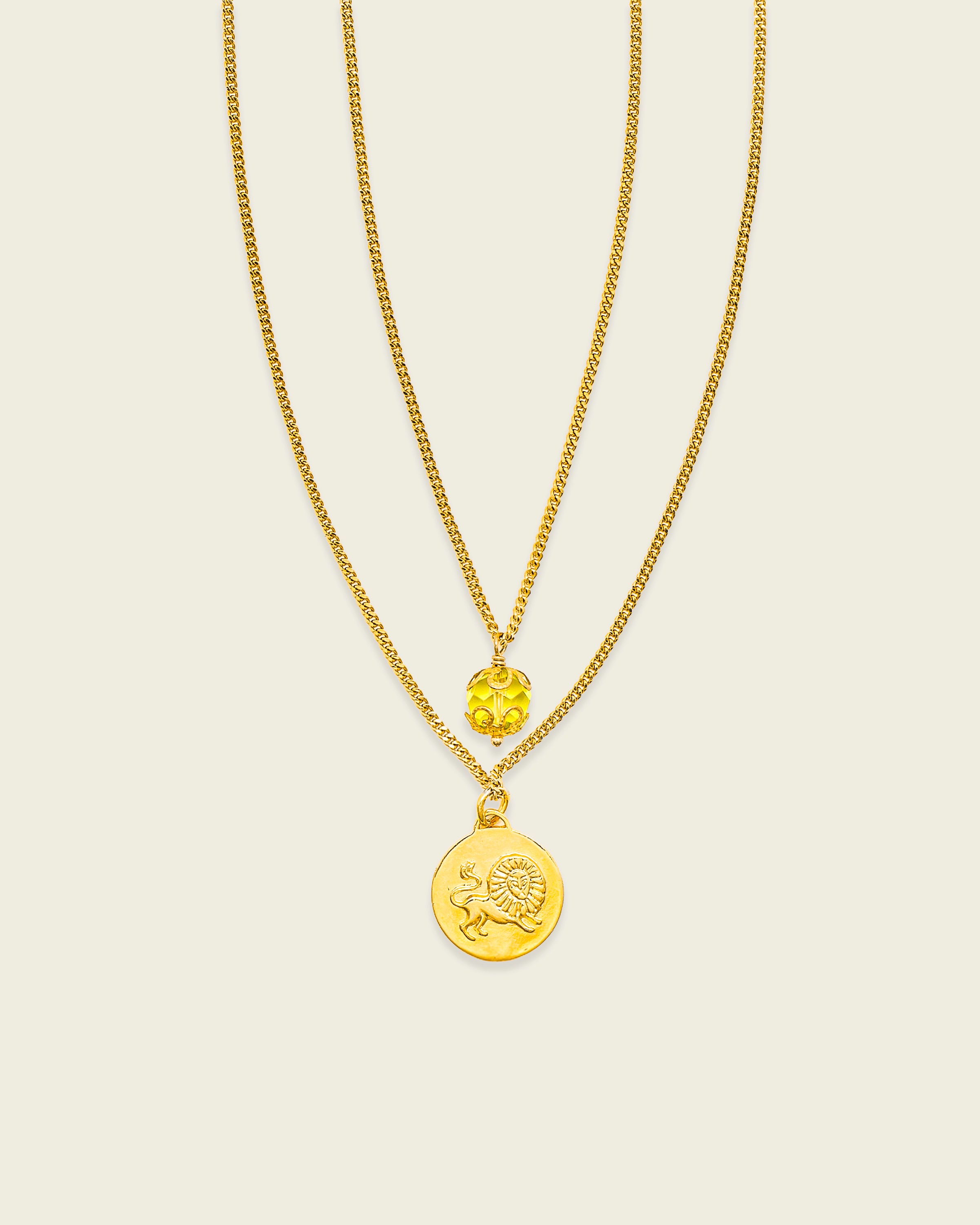 La Reina Double Zodiac Necklace