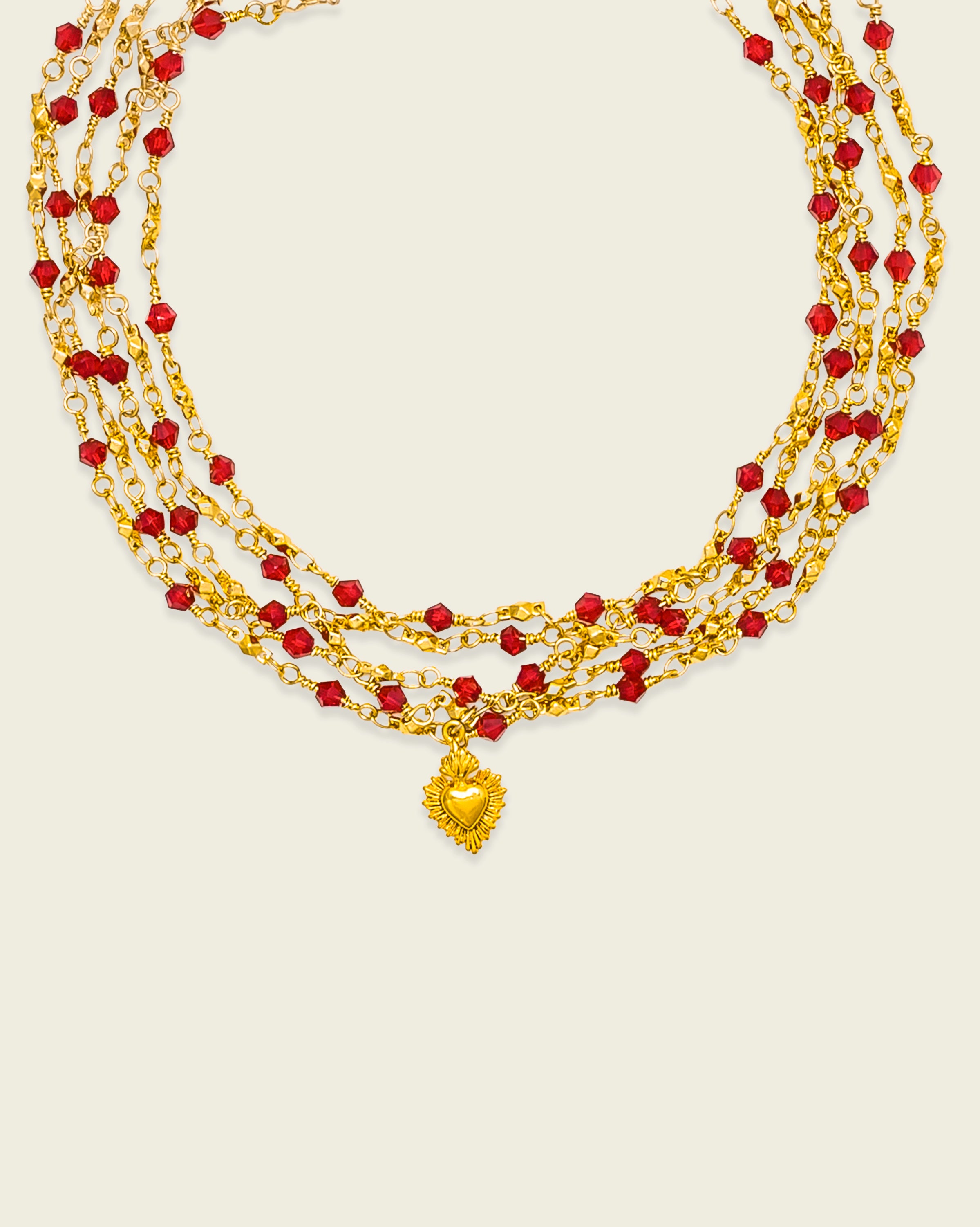 La Reina Crystal Layered Necklace