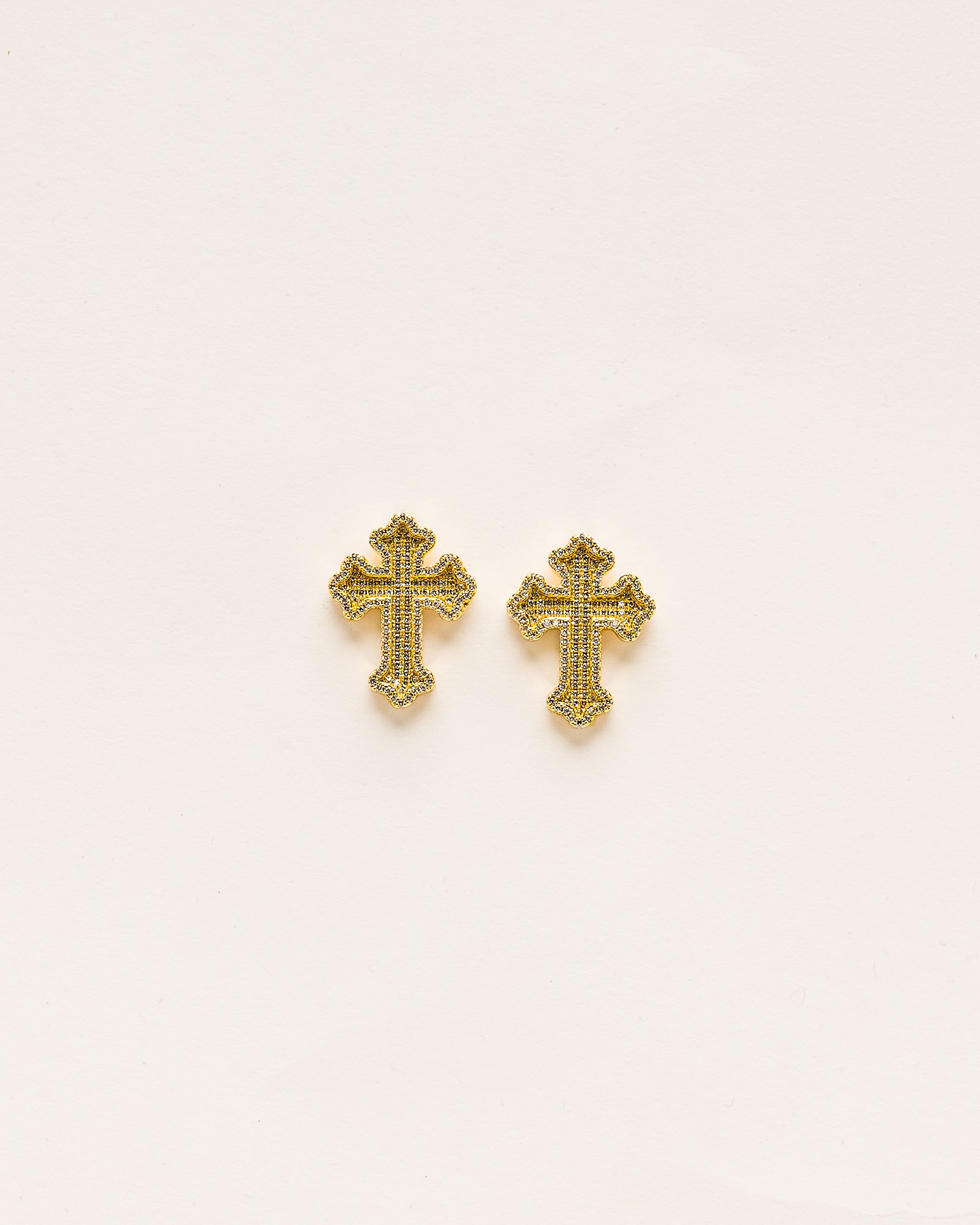 Santo Diamante Cruz Earrings