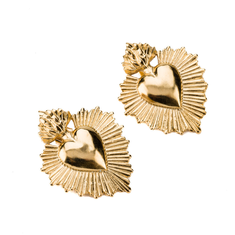 La Reina Sacred Heart Earrings