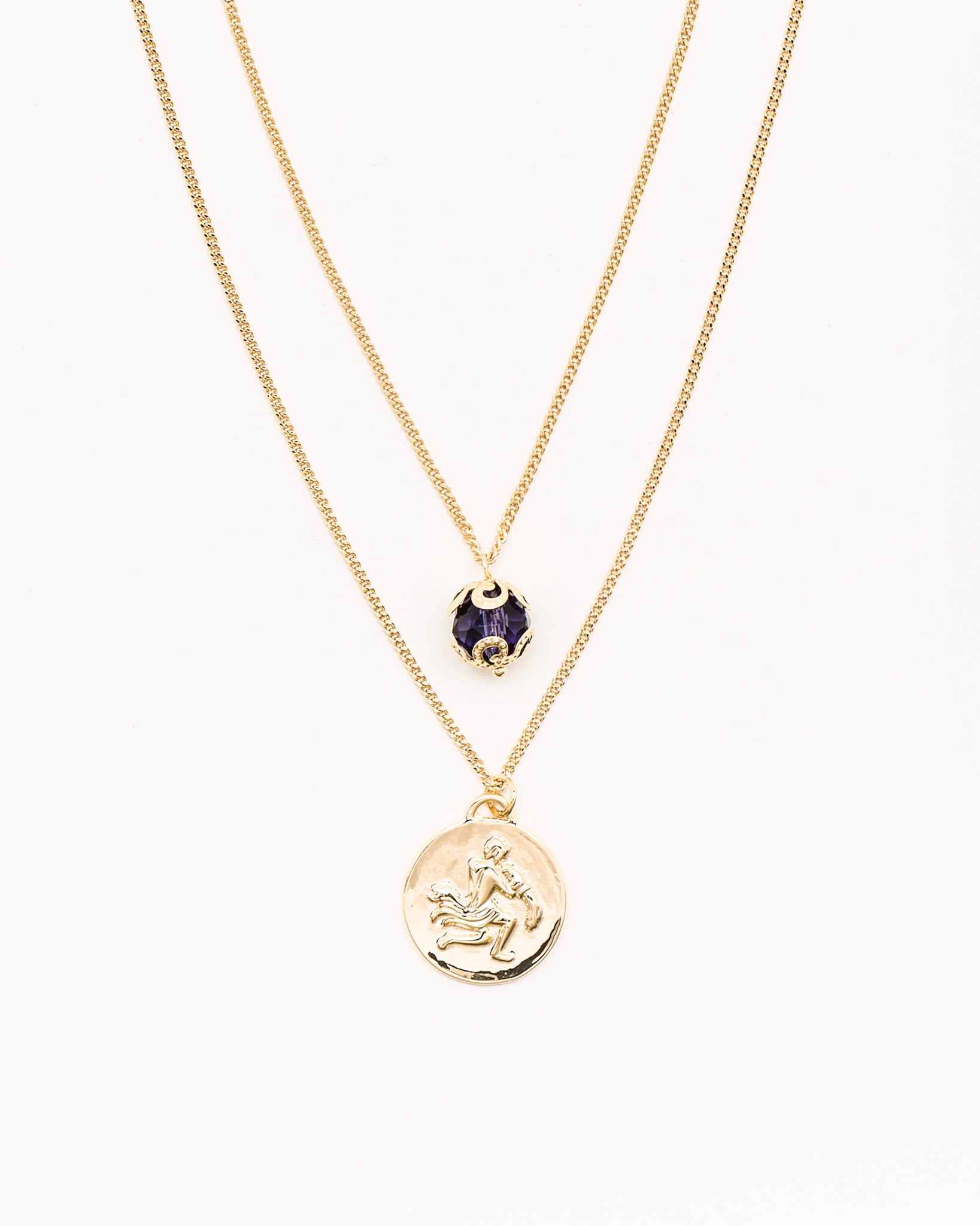 La Reina Double Zodiac Necklace