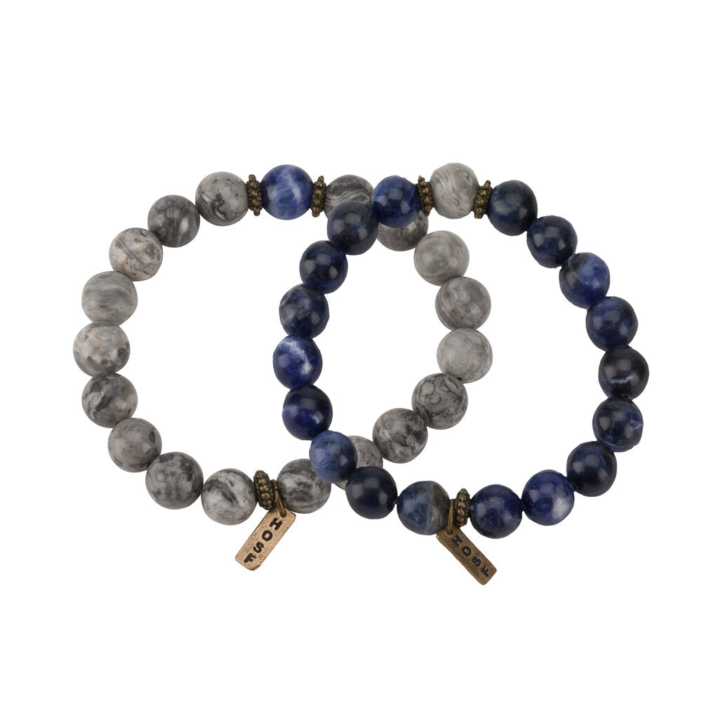 Stackable Stone Bracelets (Set of 2)