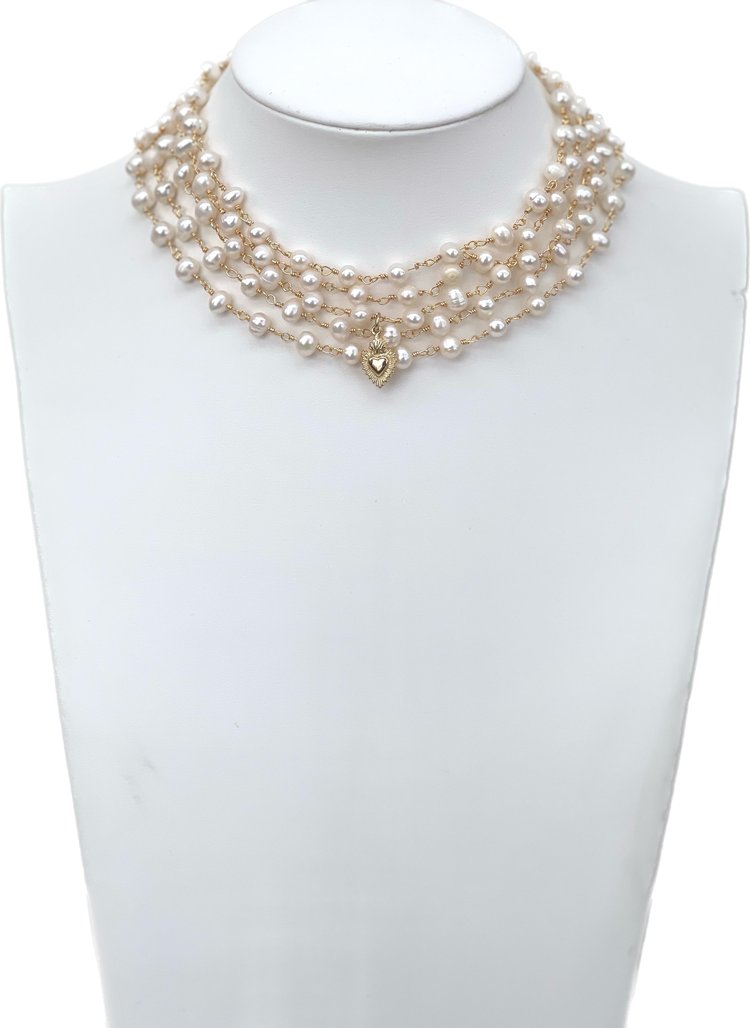 Santa Pearl Layered Choker
