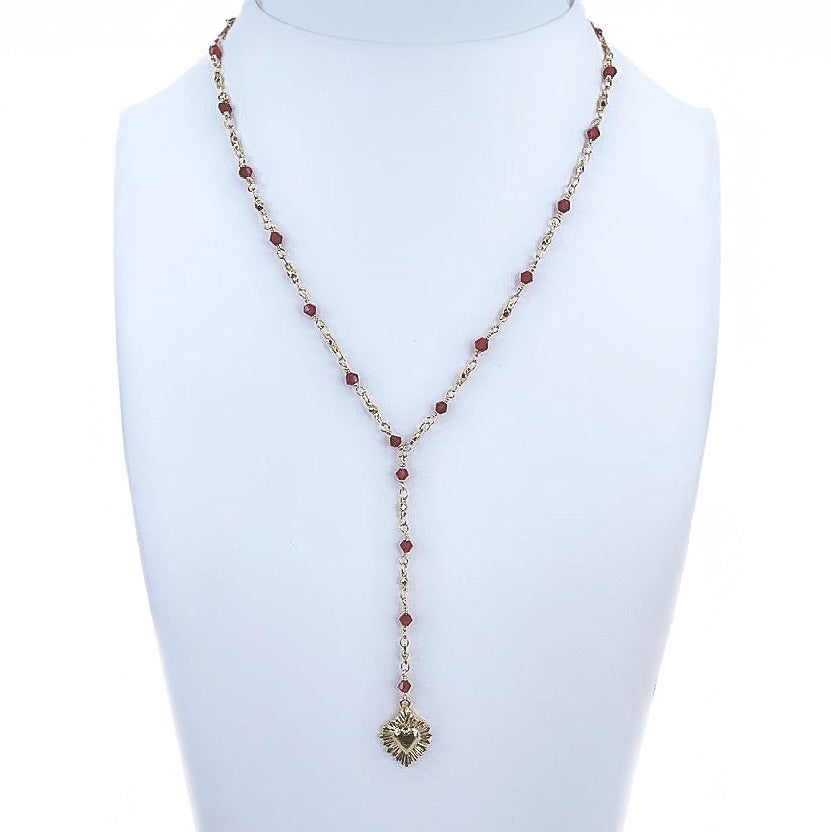 Santa Rojo Cristol Necklace