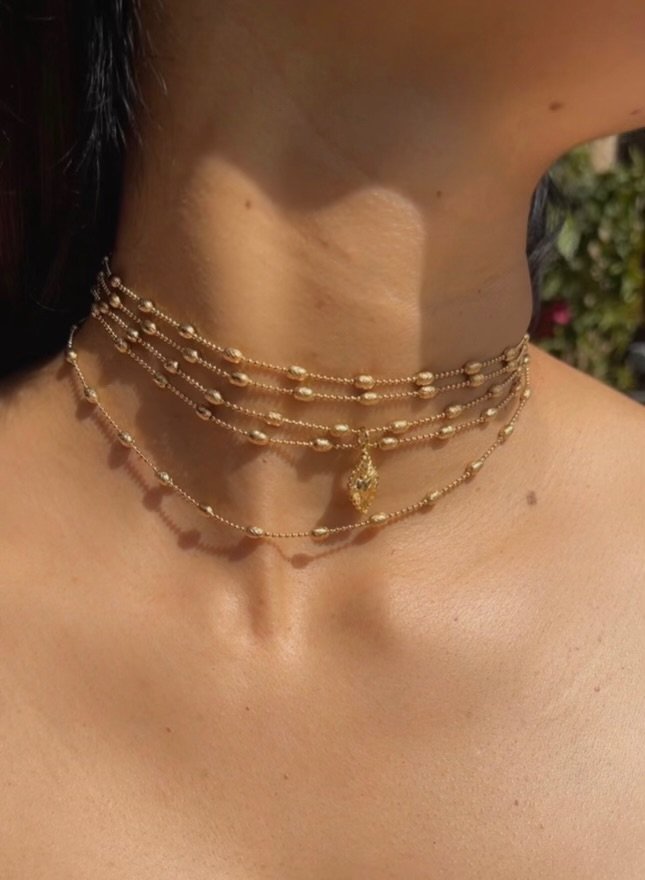 Santa Rosario Layered Choker