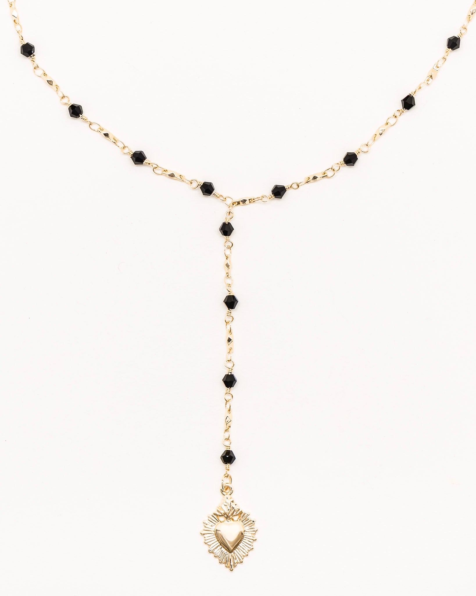 La Reina Crystal Rosary Necklace