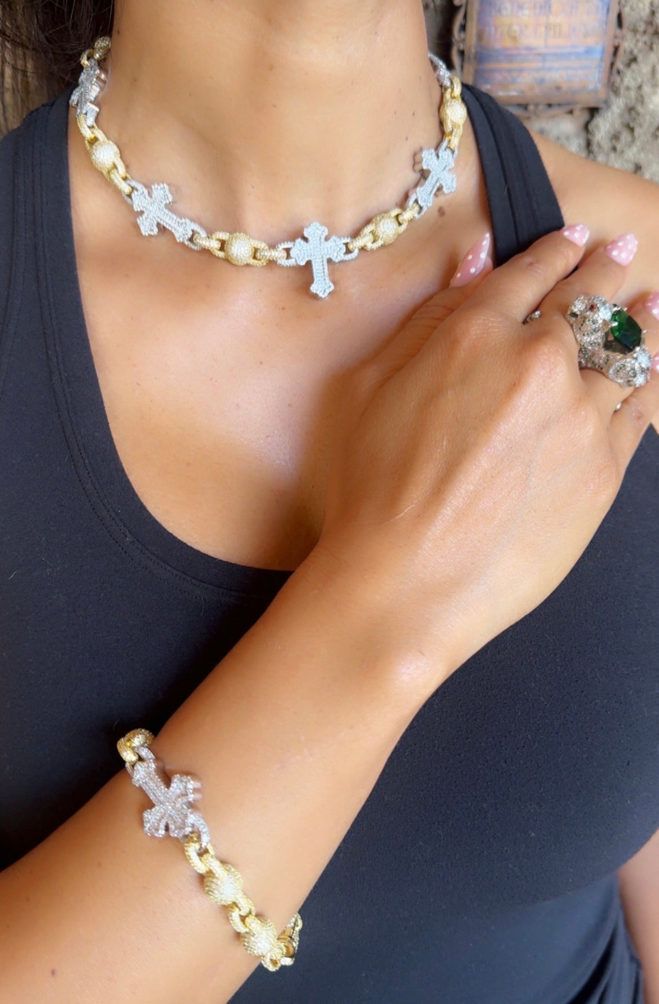 Santa Diamante Cruz Bracelet